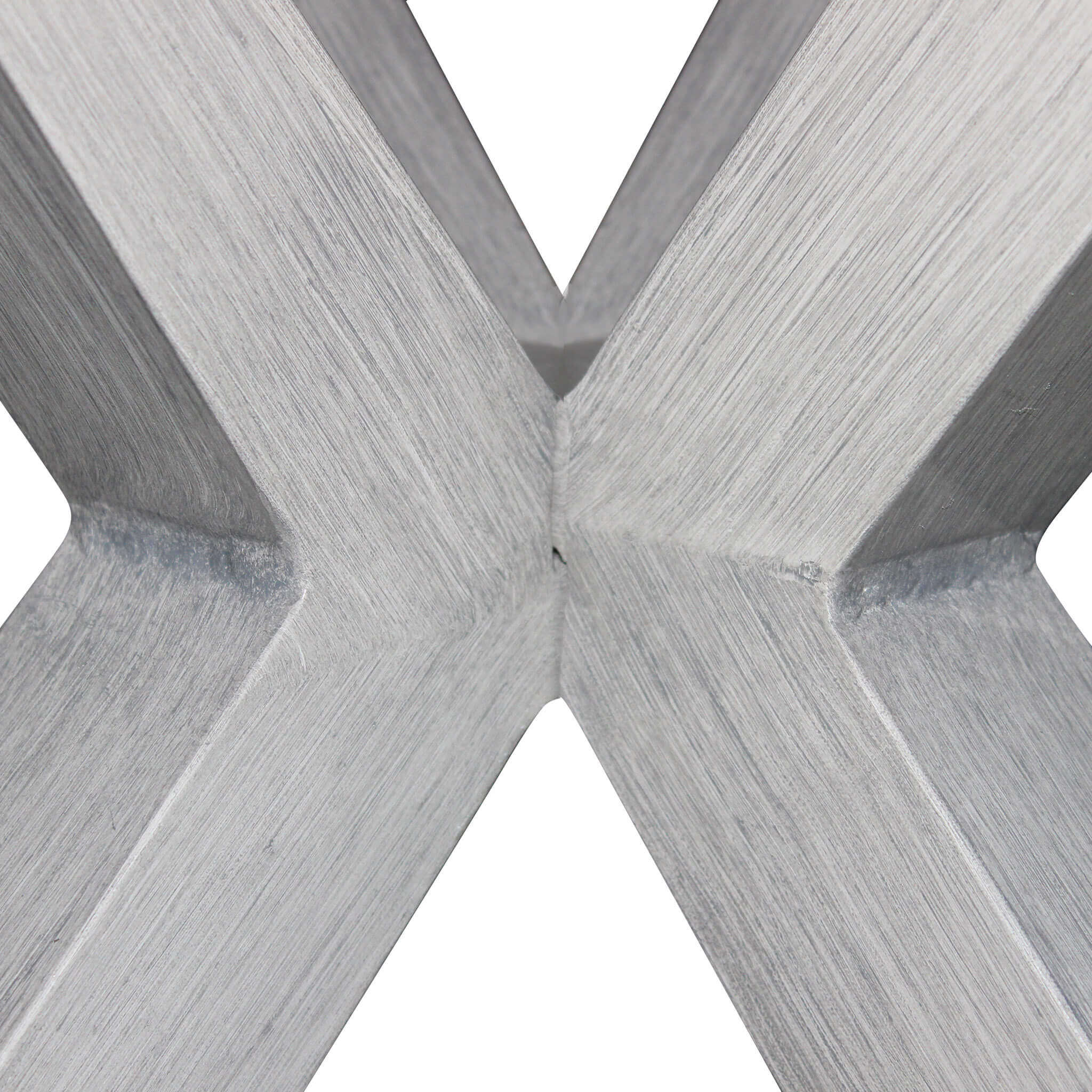 Tavolo per esterno in alluminio con piano in cementite effetto legno Ø14