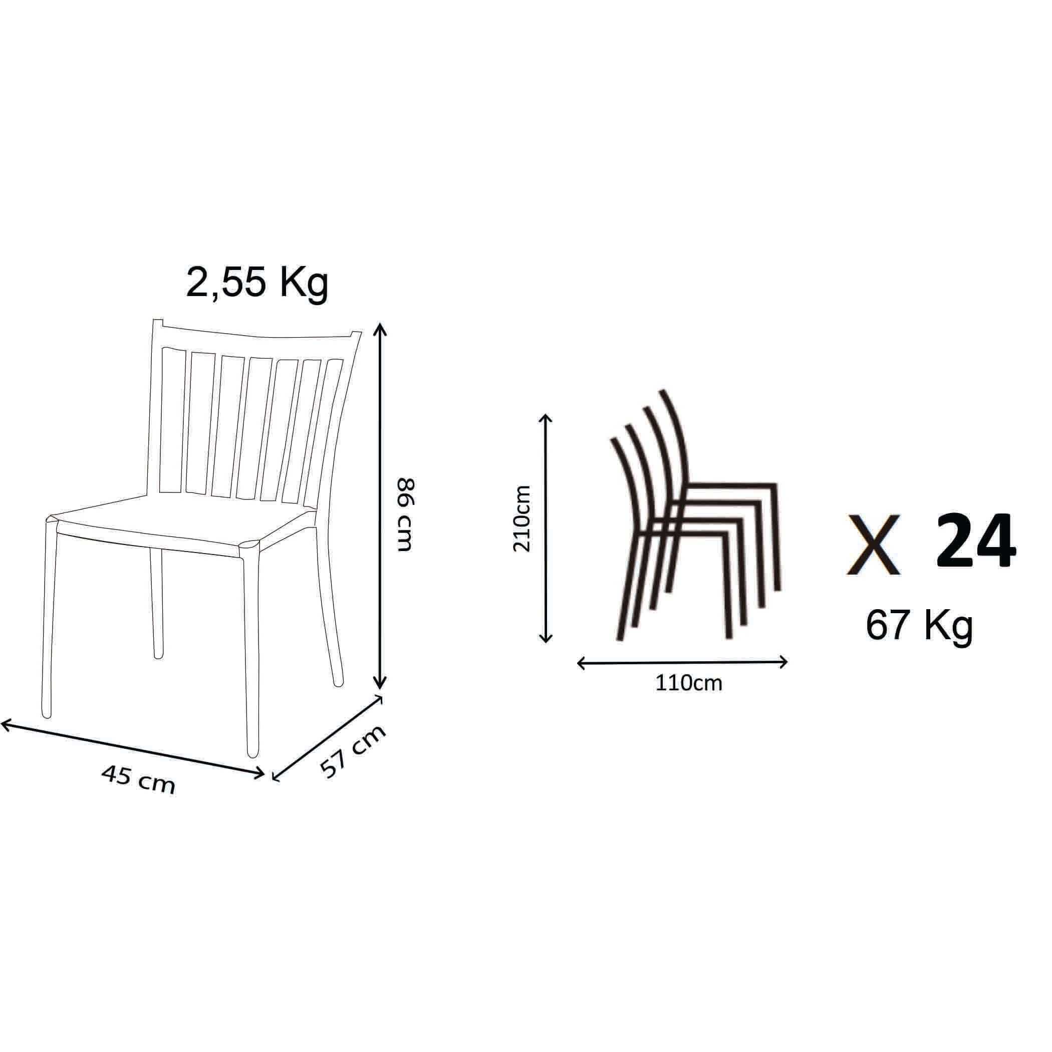 Sedia impilabile da esterno in alluminio e wicker MIZAR