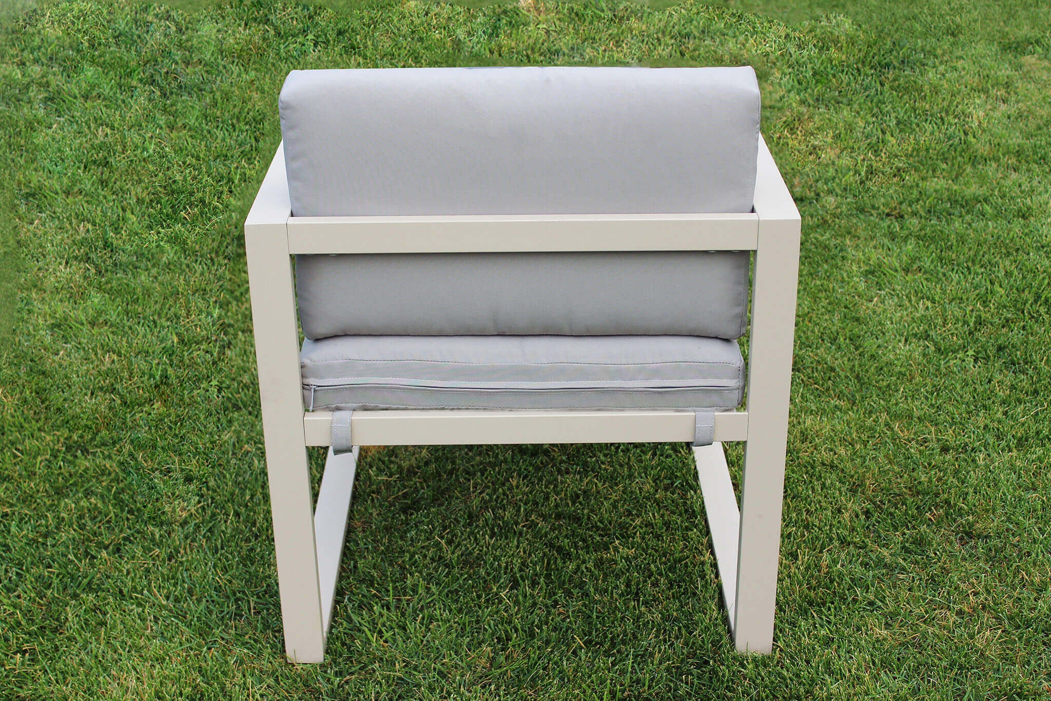 Salotto 2 posti in alluminio per esterno completo con cuscini ERMES