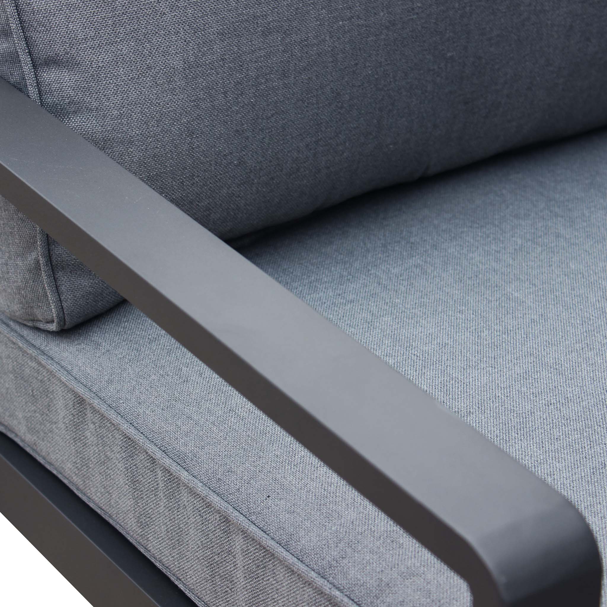 Salotto 2 posti per esterno in alluminio completo con cuscini ALCAZAR