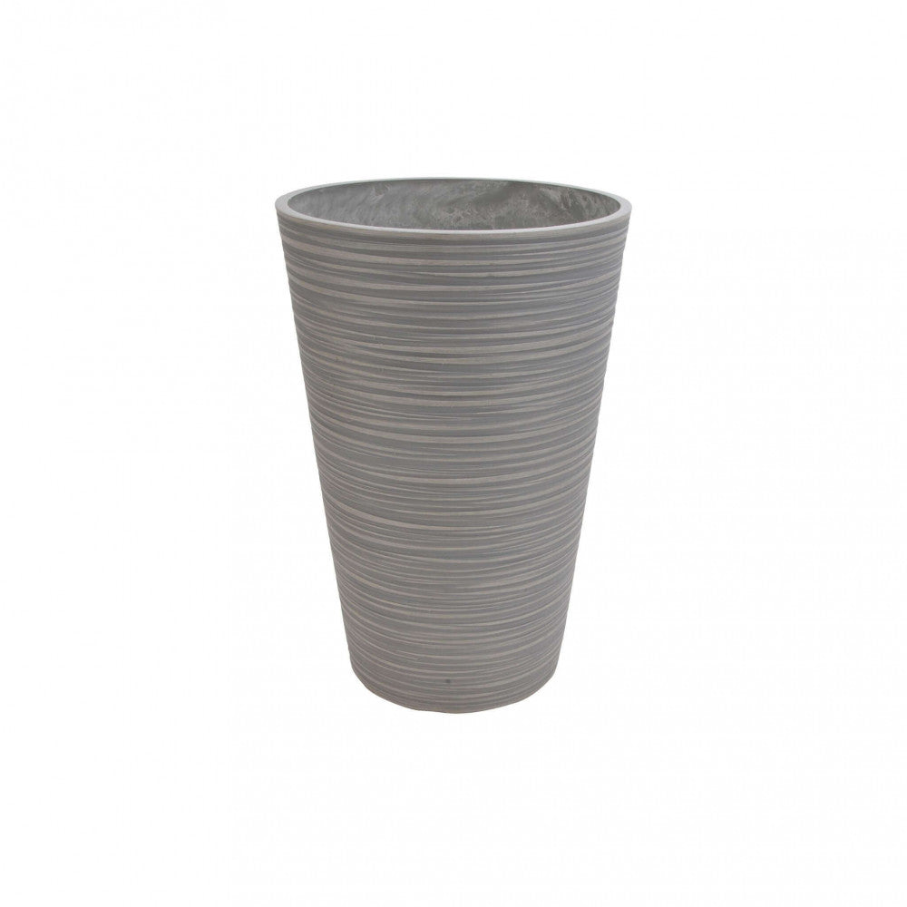 Vaso tondo alto grande da giardino in fibra di argilla Ø41x60 cm Zinnia