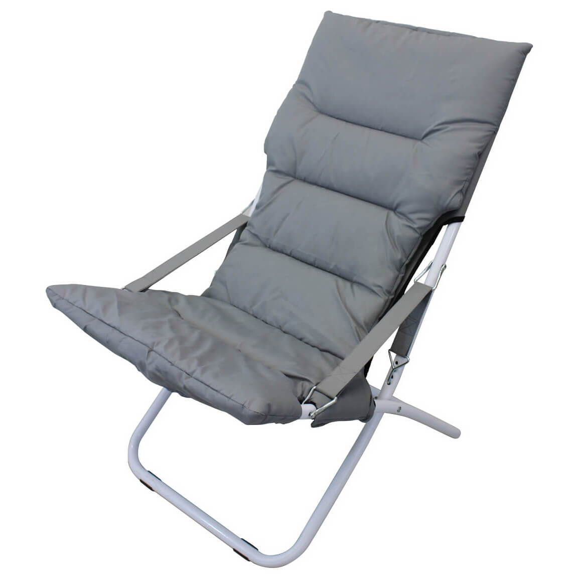 Sedia sdraio da esterno in acciaio con seduta e schienale in PVC Shady