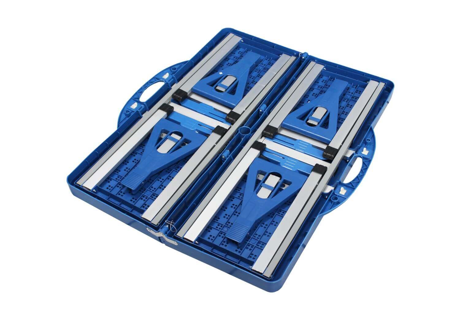 Tavolo pieghevole con sgabelli chiudibile a valigetta