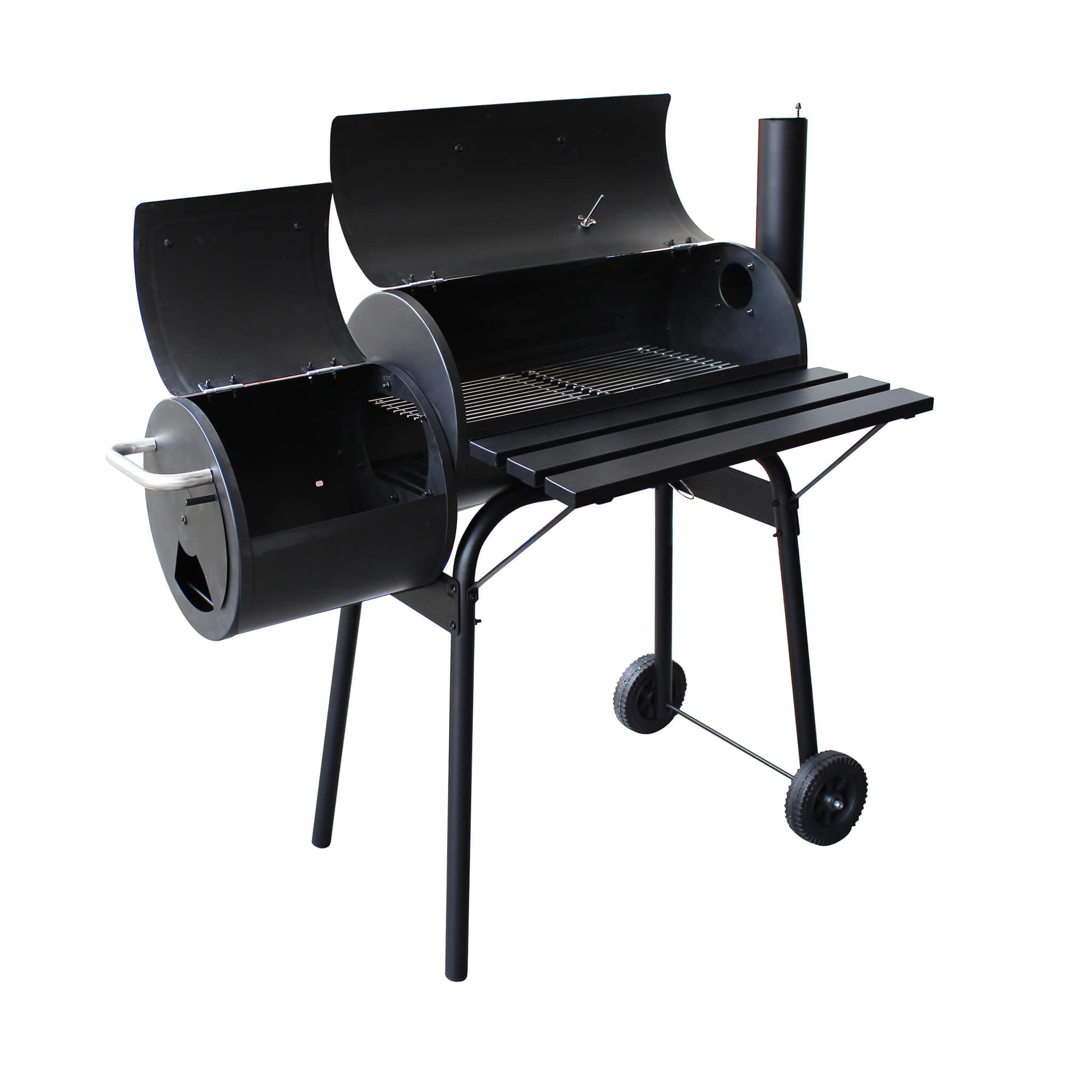 Barbecue a carbone con griglia in acciaio ed affumicatore laterale Essex