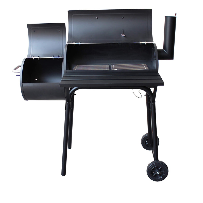 Barbecue a carbone con griglia in acciaio ed affumicatore laterale Essex