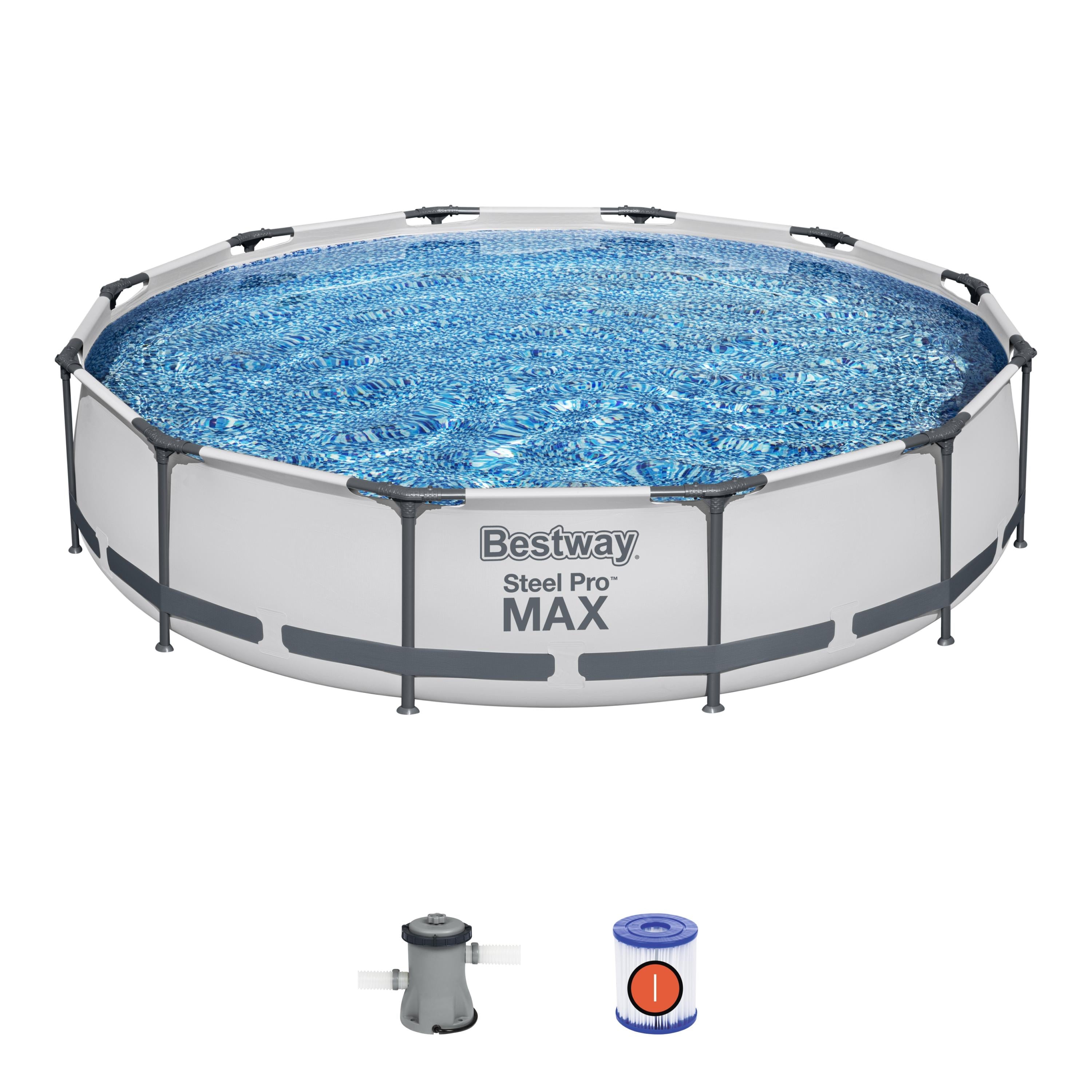 Piscina con struttura rotonda Steel Pro MAX 366x76 cm Bestway 56416