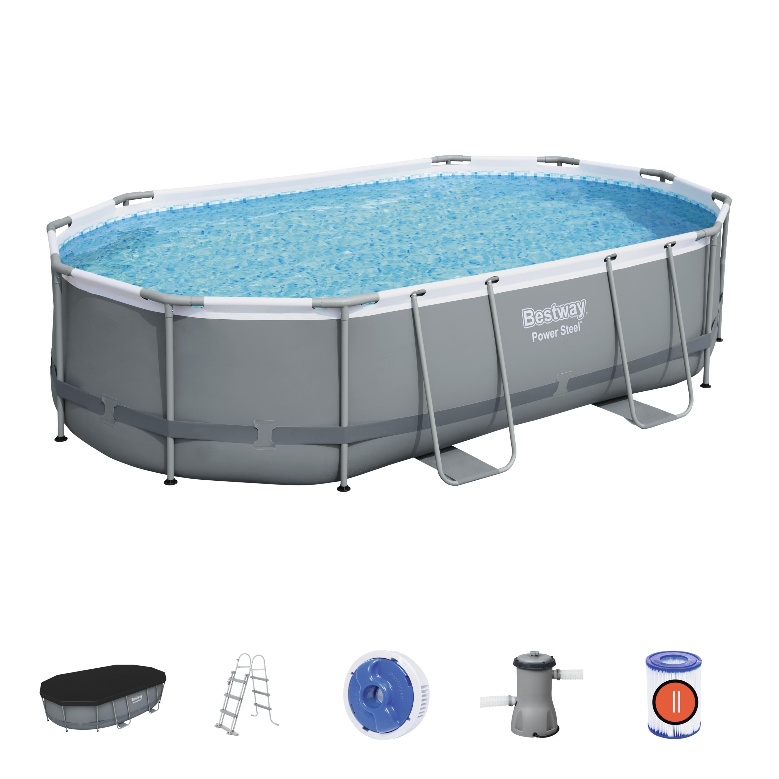 Piscina fuori terra Ovale Power Steel da 488X305X107 cm Bestway 56448