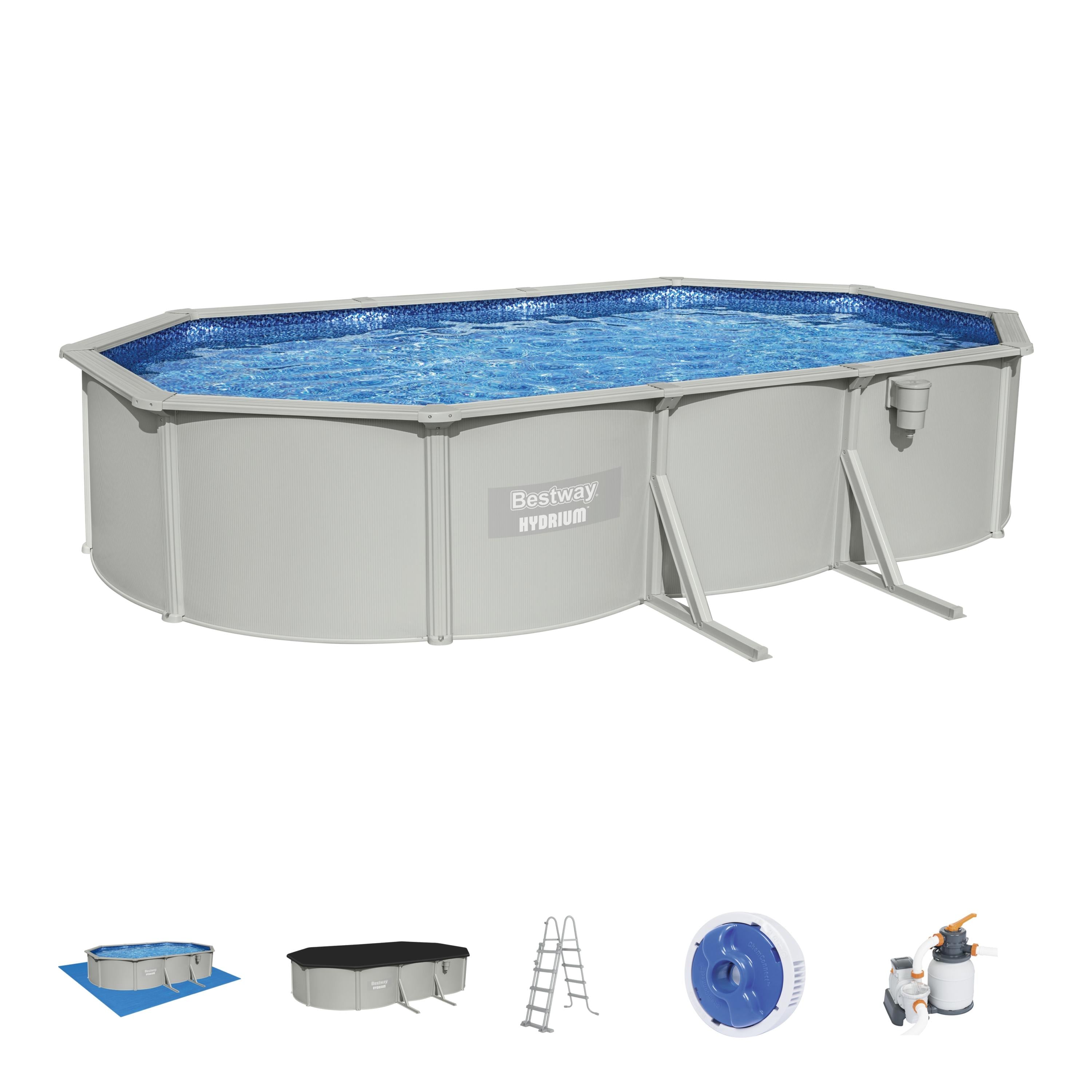 Piscina fuori terra ovale Hydrium 610x360x120 cm Bestway 56369