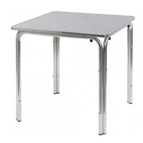 Tavolo in alluminio impilabile waterproof 70x70xH70 cm