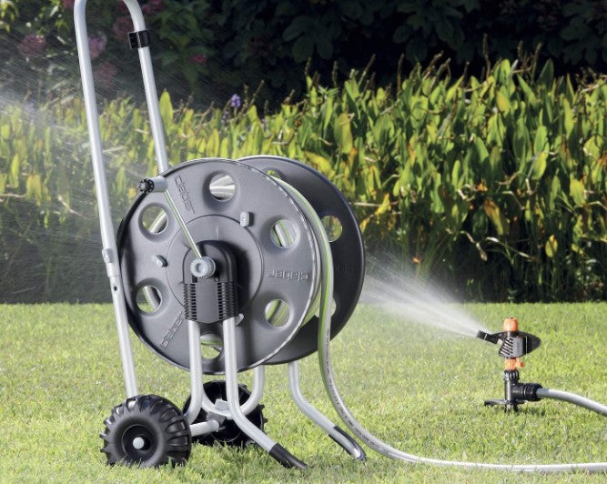 Carrello avvolgitubo in acciaio professional fino a 85 mt Metal 60 Claber 8891