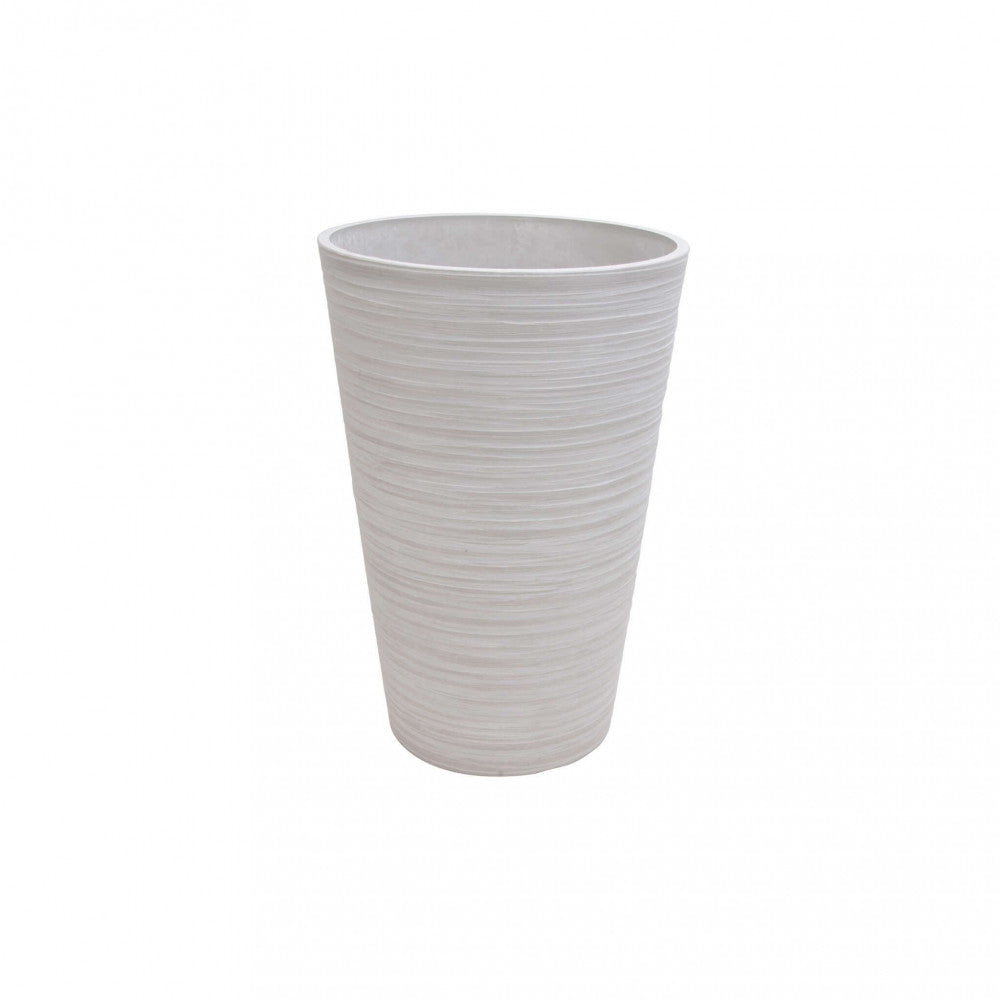 Vaso tondo a cono da esterno giardino in fibra di argilla Ø31x46 cm Lantana