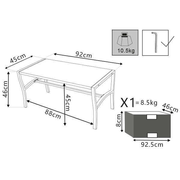 Tavolino in metallo per esterno CANADA
