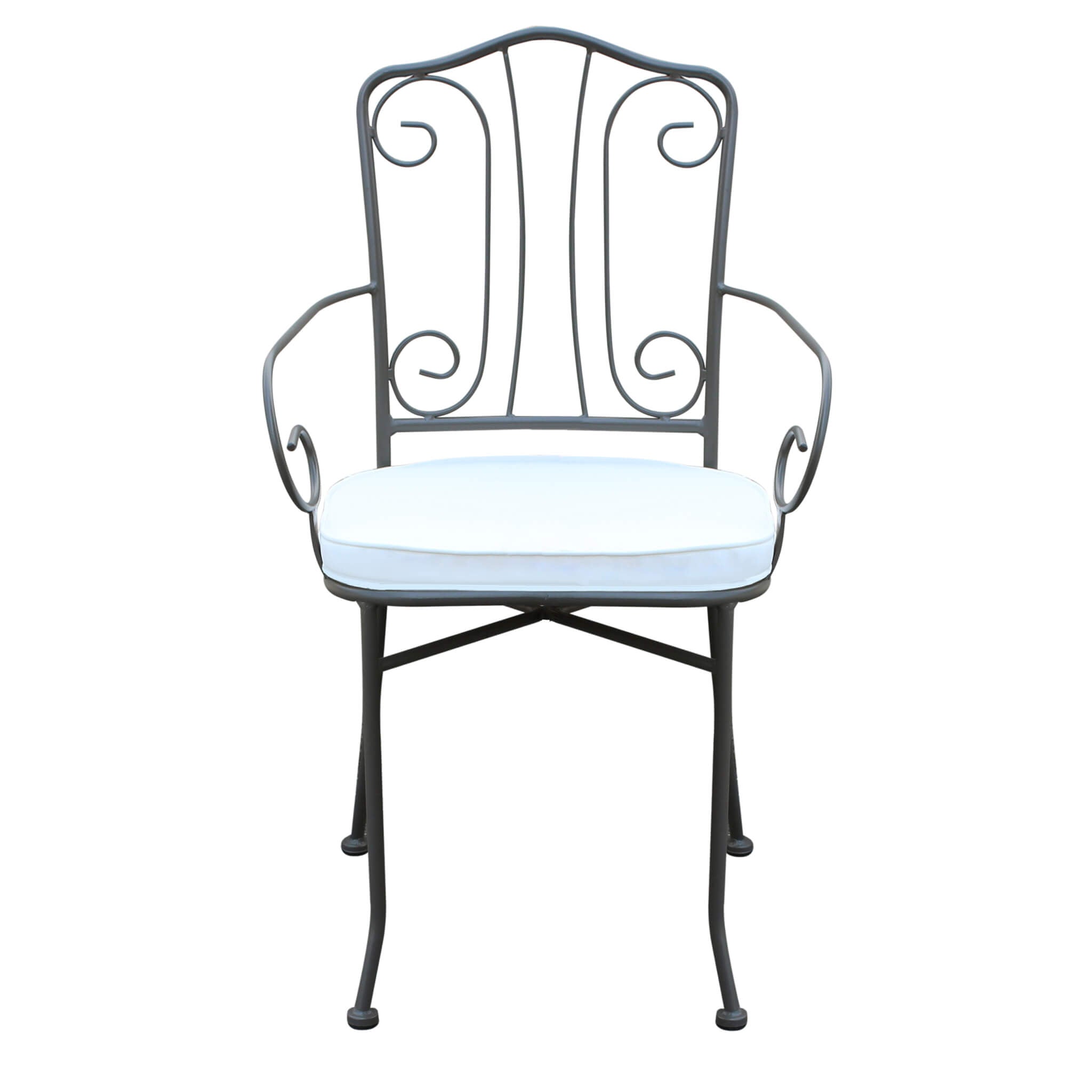 Sedia poltrona in ferro con cuscino MADAGASCAR