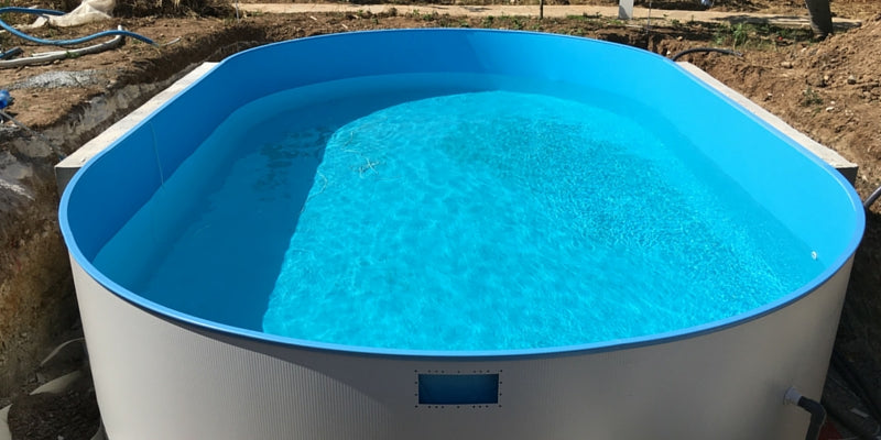 Piscina interrata ovale acciaio in kit 600x350x150 h GRE Madagascar KPAOV6059
