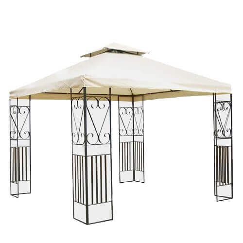 Gazebo in acciaio e poliestere 3x3 mt Raylee