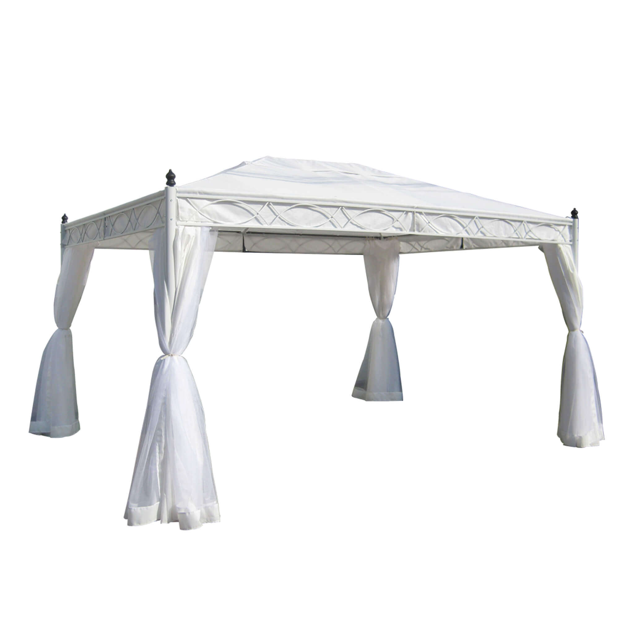 Gazebo in acciaio e poliestere bianco 3x3 mt Piper