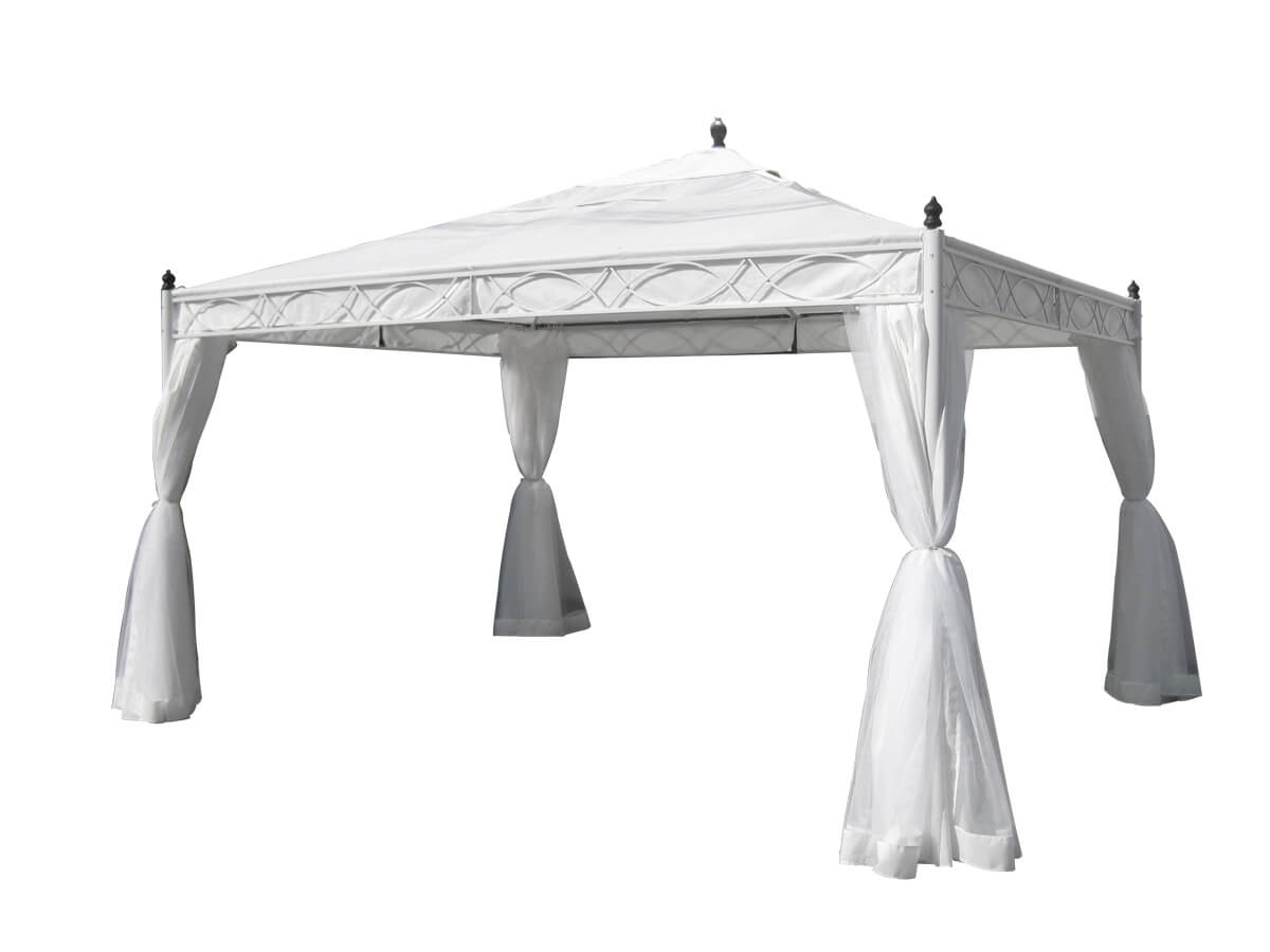 Gazebo in acciaio e poliestere bianco 3x3 mt Piper