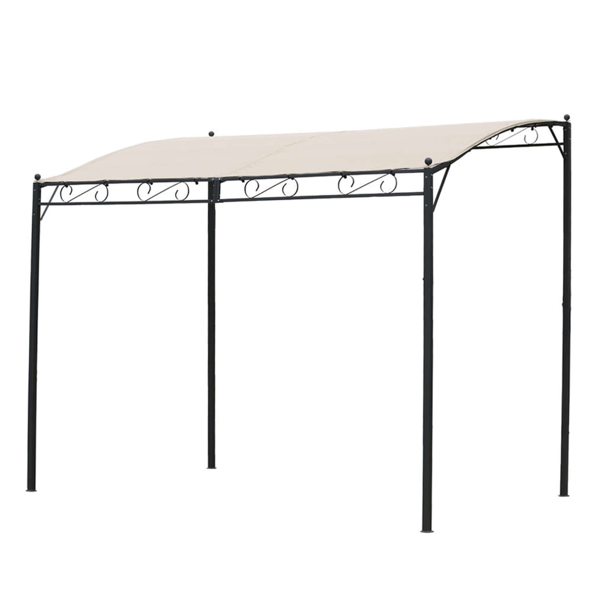 Gazebo veranda in acciaio pergola addossata autoportante 3x4 mt Demetra