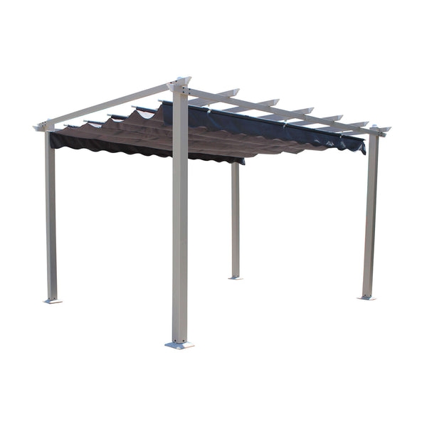 Gazebo Pergola in Legno 3x2 da Giardino Carport con Copertura Veneziane  Mobili