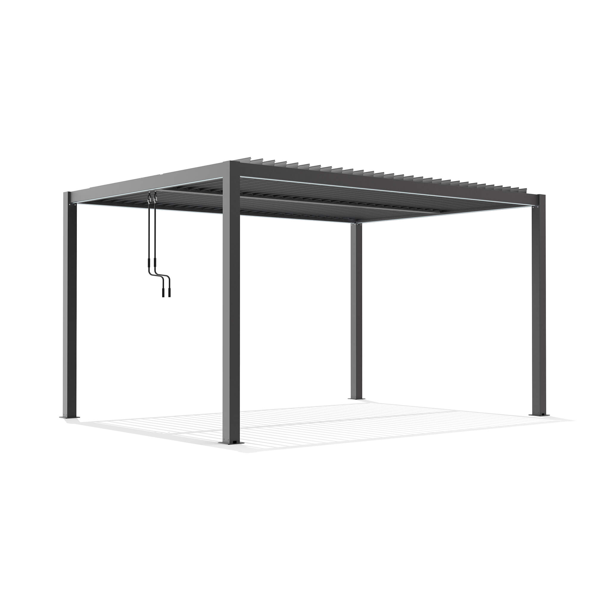 Pergola bioclimatica 3x4 mt in alluminio con lamelle orientabili manualmente Solarium