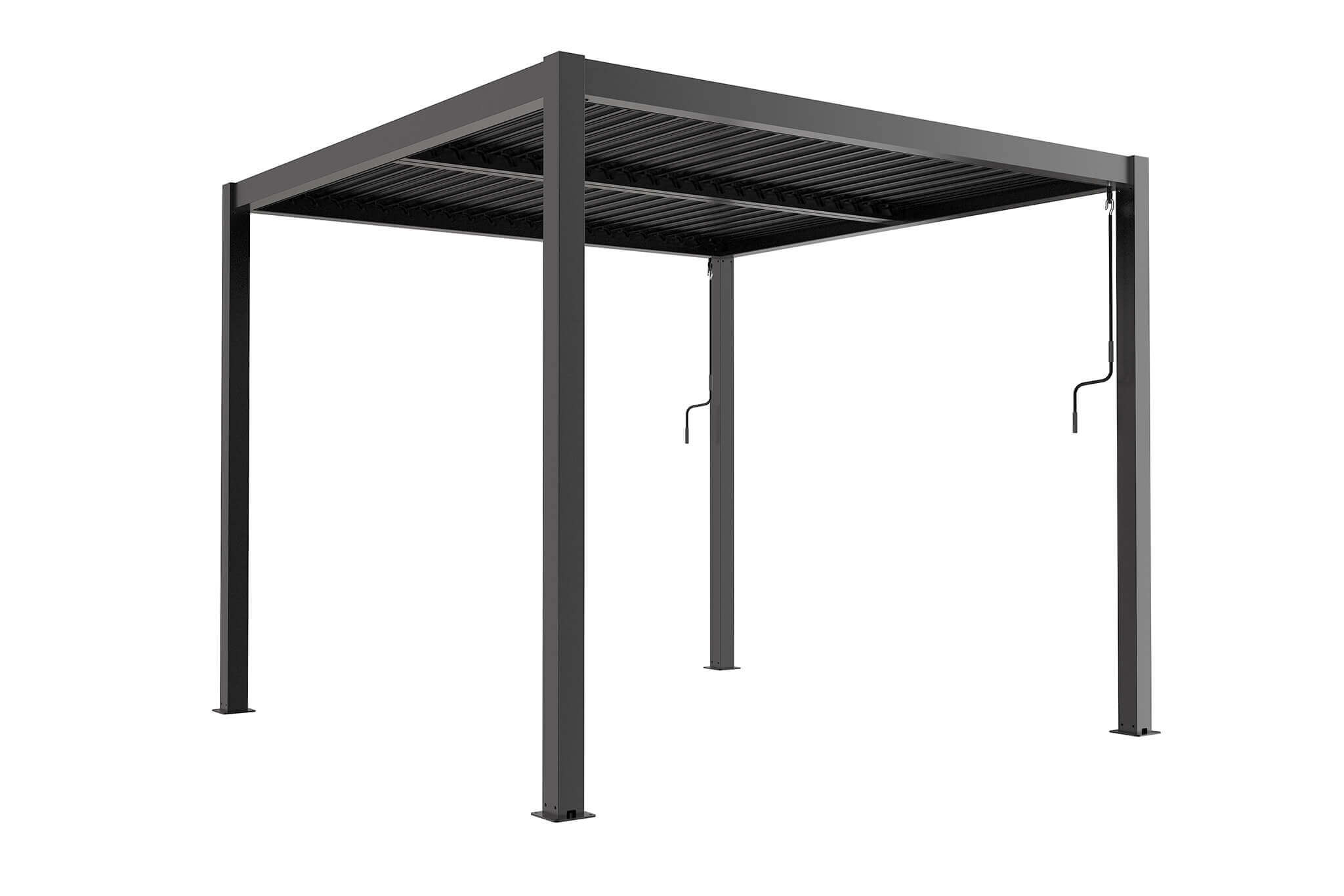 Pergola bioclimatica 4x4 mt in alluminio con lamelle orientabili manualmente Ocean