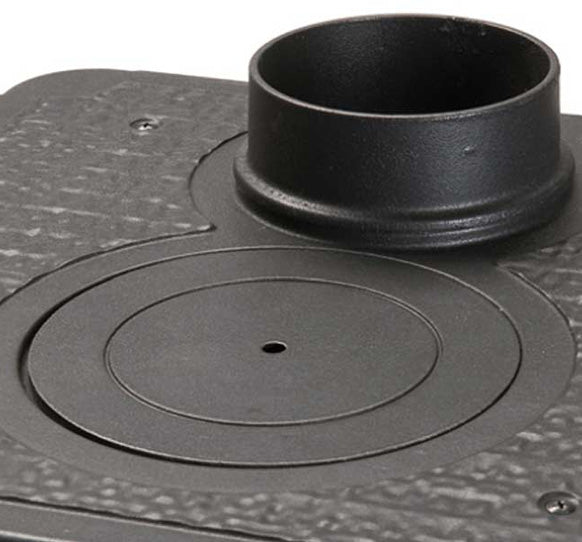 Stufa a legna con struttura in ghisa e rivestimento esterno in maiolica decorata 6 kw Gemma Elegance Bordeaux Nordica