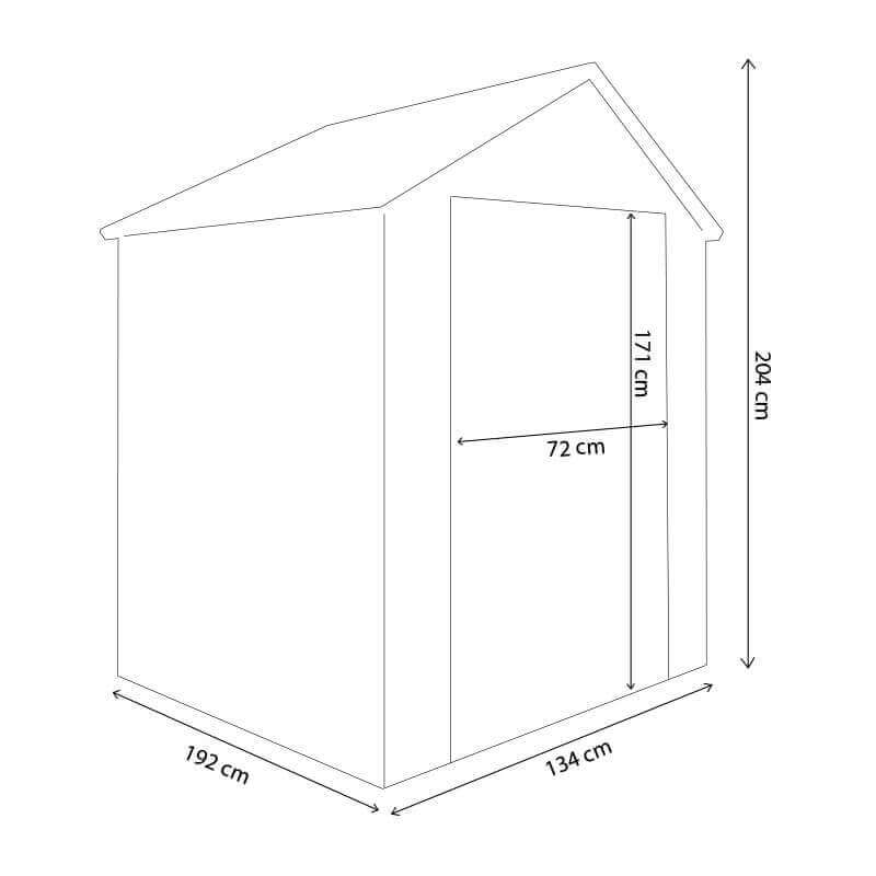 Casetta cottage da giardino porta attrezzi in resina effetto legno Corti