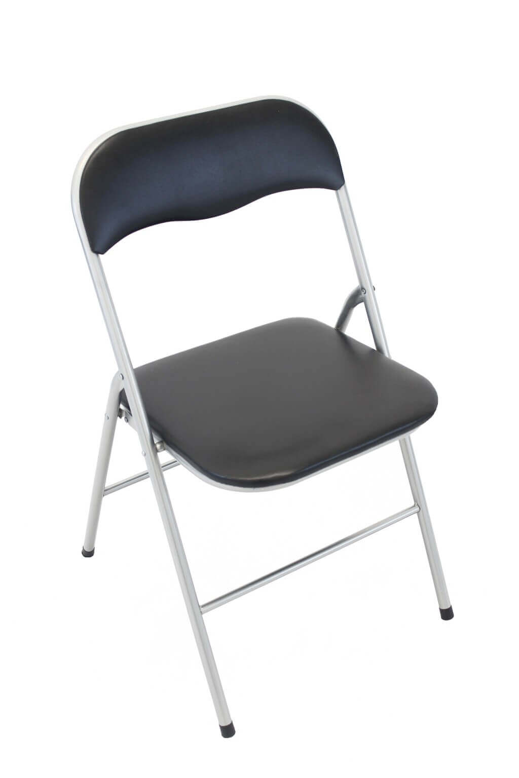 Sedia pieghevole da interno in acciaio con seduta e schienale in PVC imbottito Closy