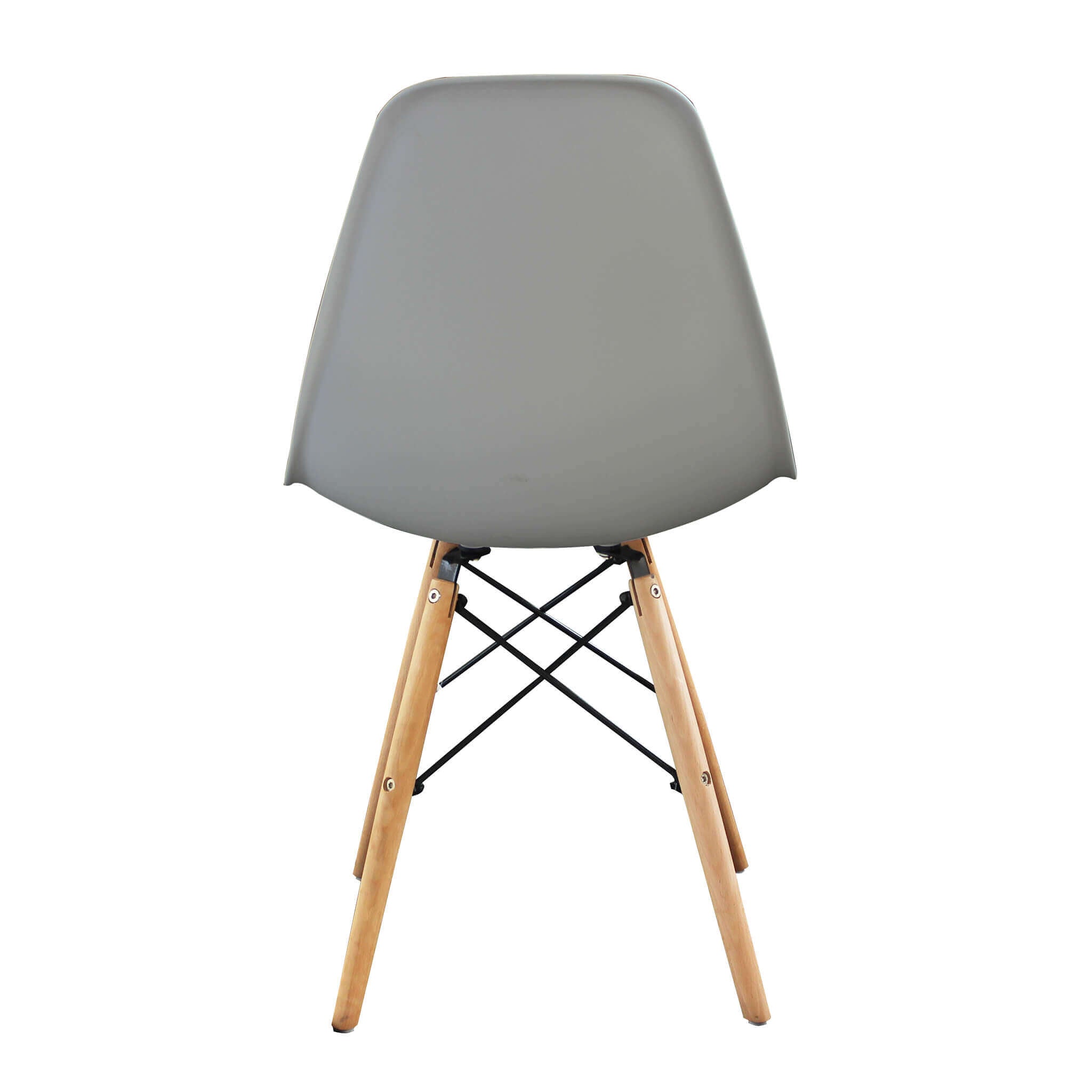 Sedia da interno in legno con seduta in ABS e tiranti in acciaio Romeo