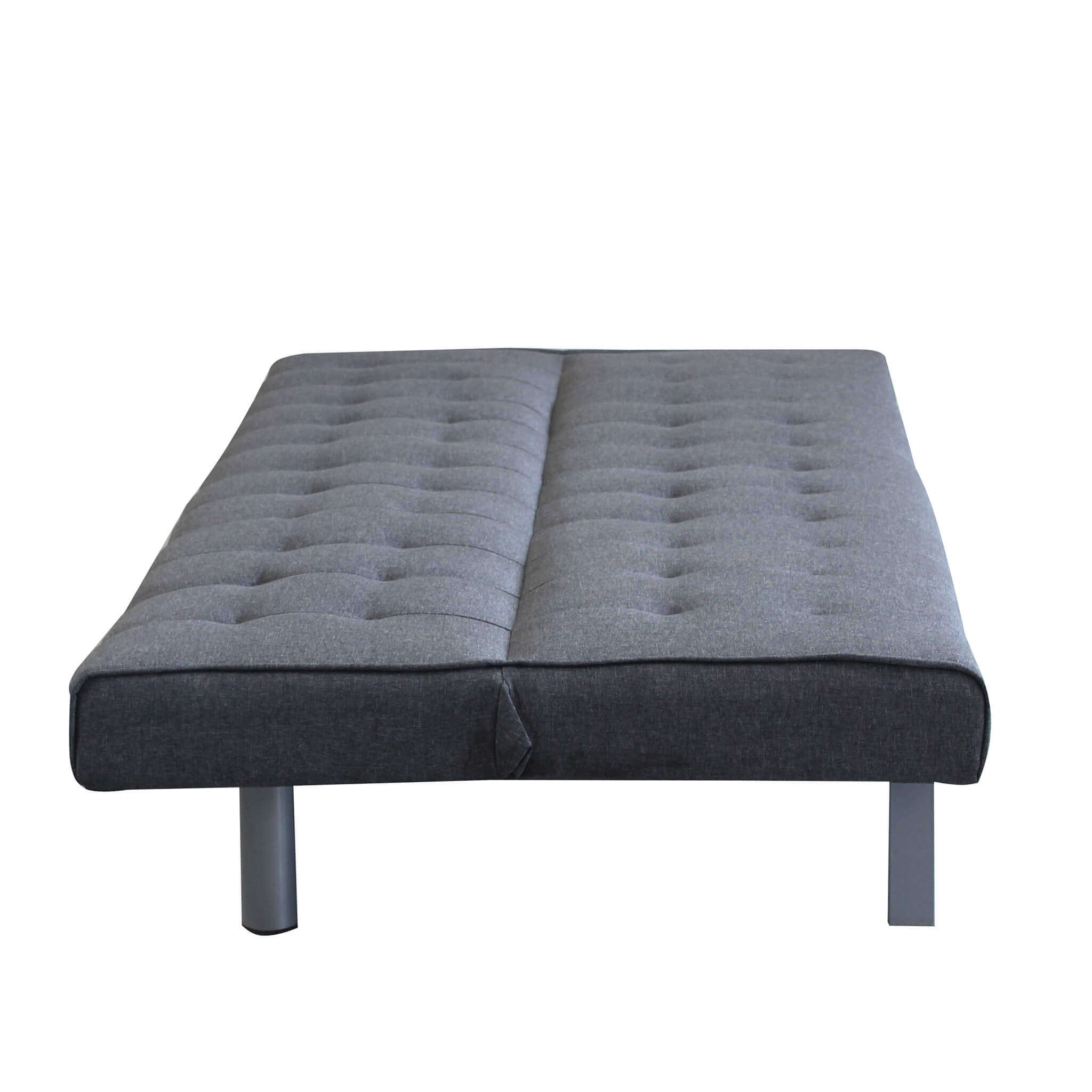 Divano letto 3 posti imbottito salvaspazio con sistema click clak Grigio