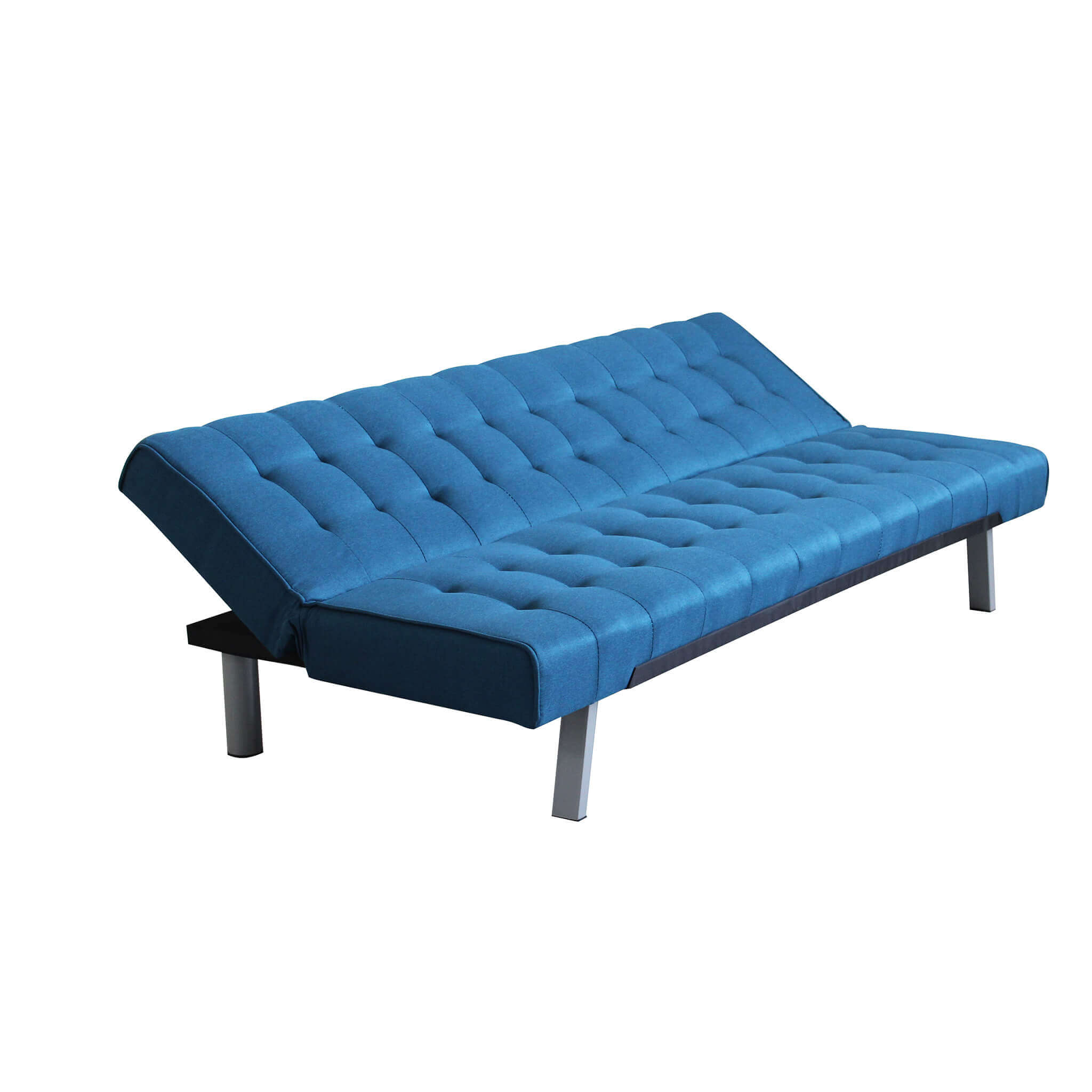 Divano letto 3 posti imbottito salvaspazio con sistema click clak Blue m