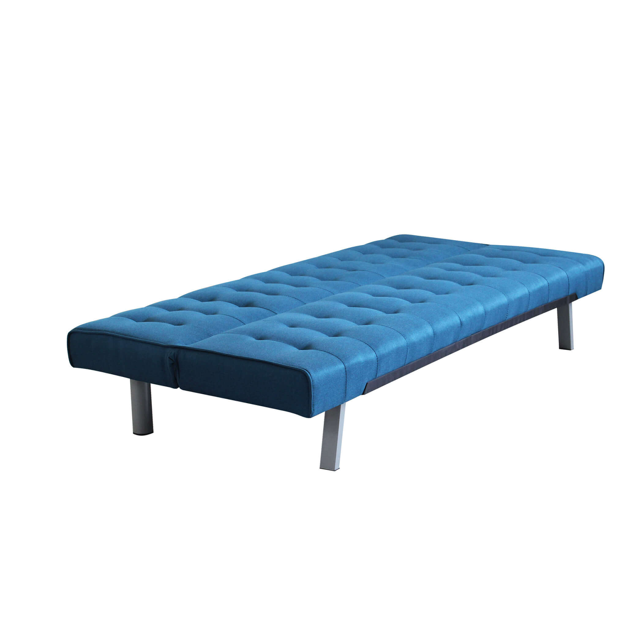 Divano letto 3 posti imbottito salvaspazio con sistema click clak Blue m