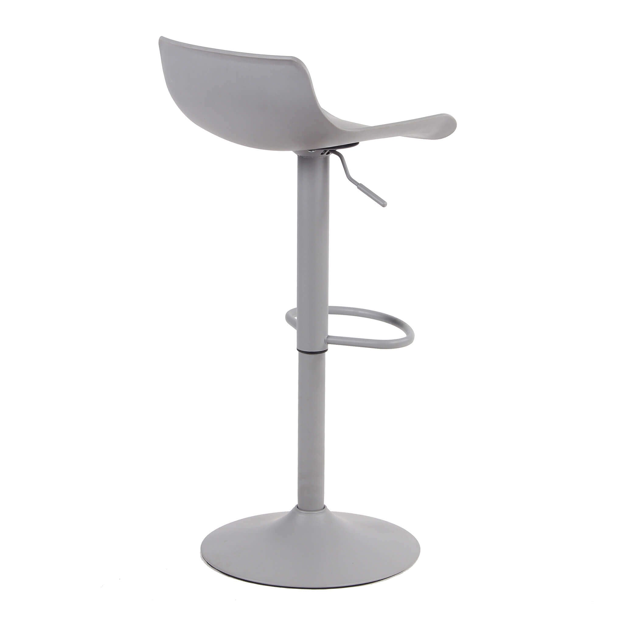 Sgabello regolabile con poggiapiedi per arredo bar esterno interno con seduta in polipropilene e struttura in acciaio Poly Steel