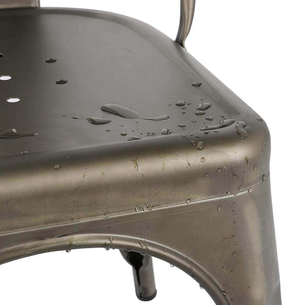 Sedia impilabile in acciaio stile industriale moderno Industrial Style D