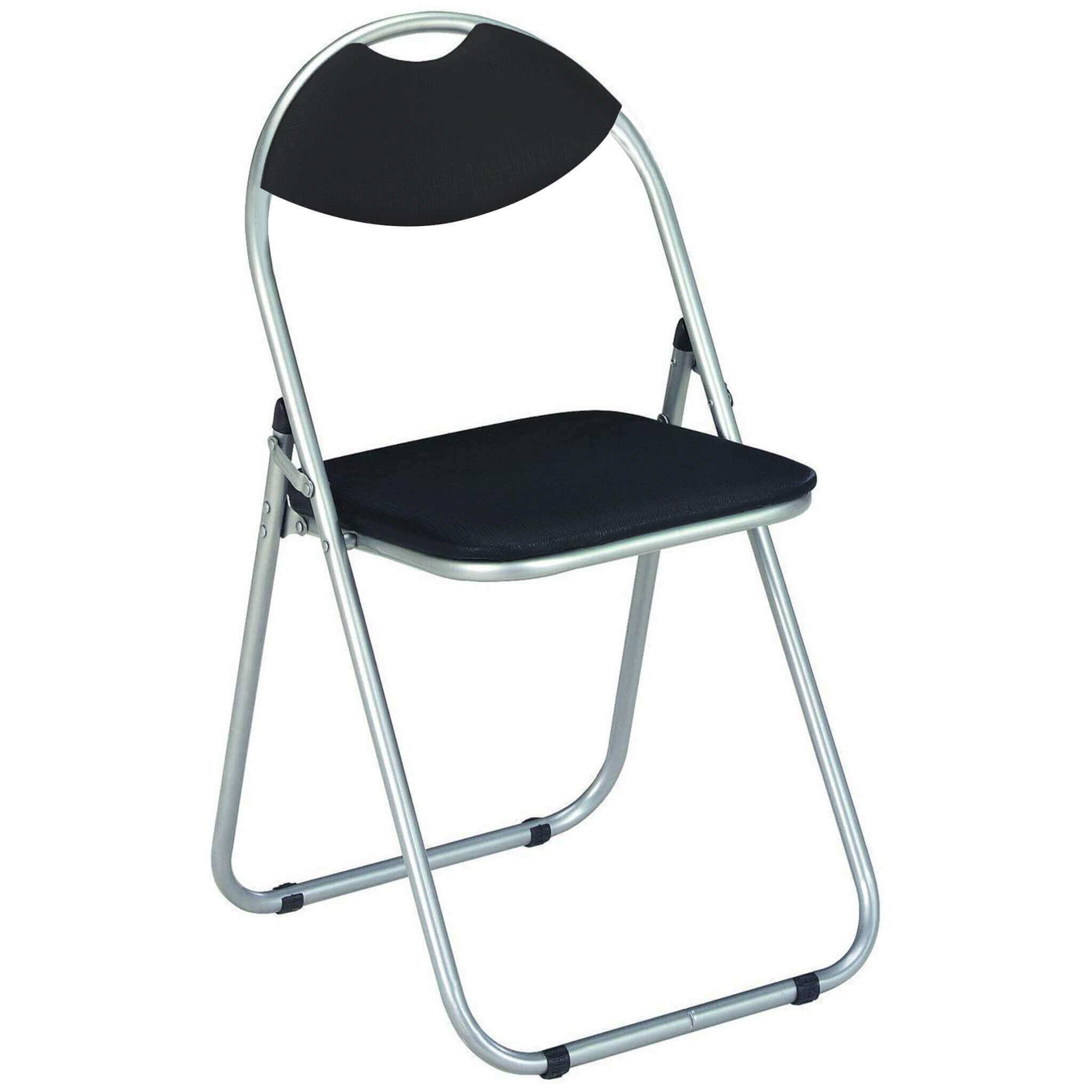 Sedia Pieghevole Slim Round Nera Opaca