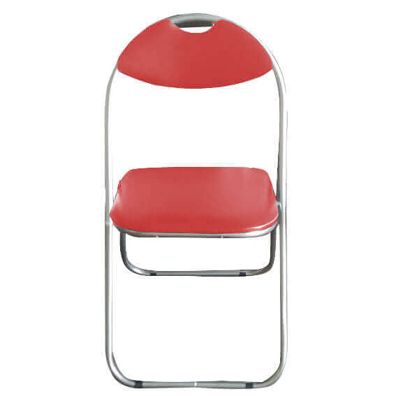 Sedia pieghevole da interno in acciaio con schienale e seduta in PVC imbottiti Circle Closy