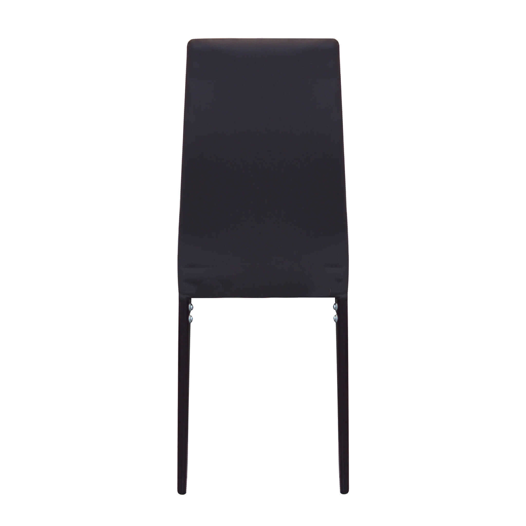 Sedia da interno in acciaio con schienale e seduta in ecopelle Vivian