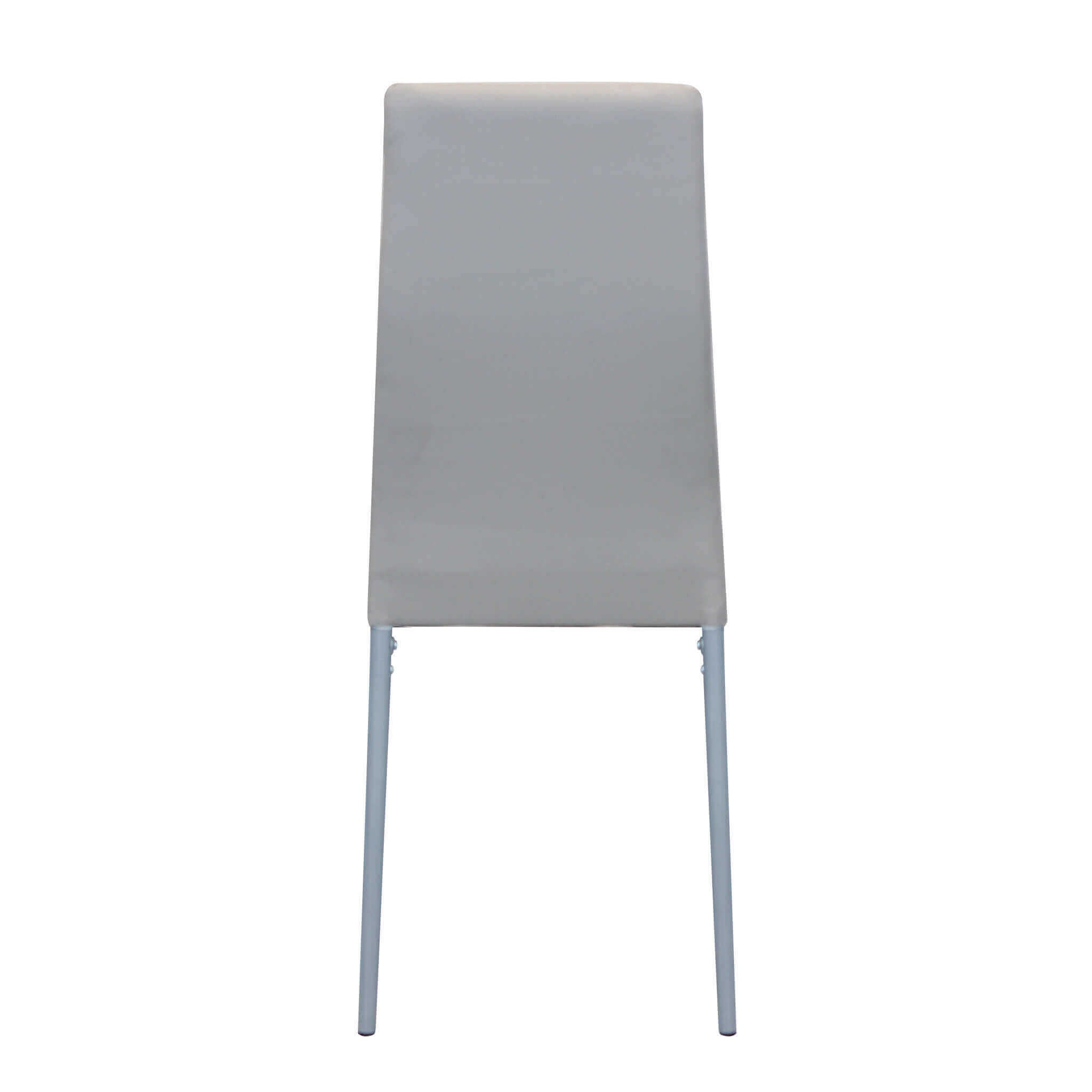 Sedia da interno in acciaio con schienale e seduta in ecopelle Vivian