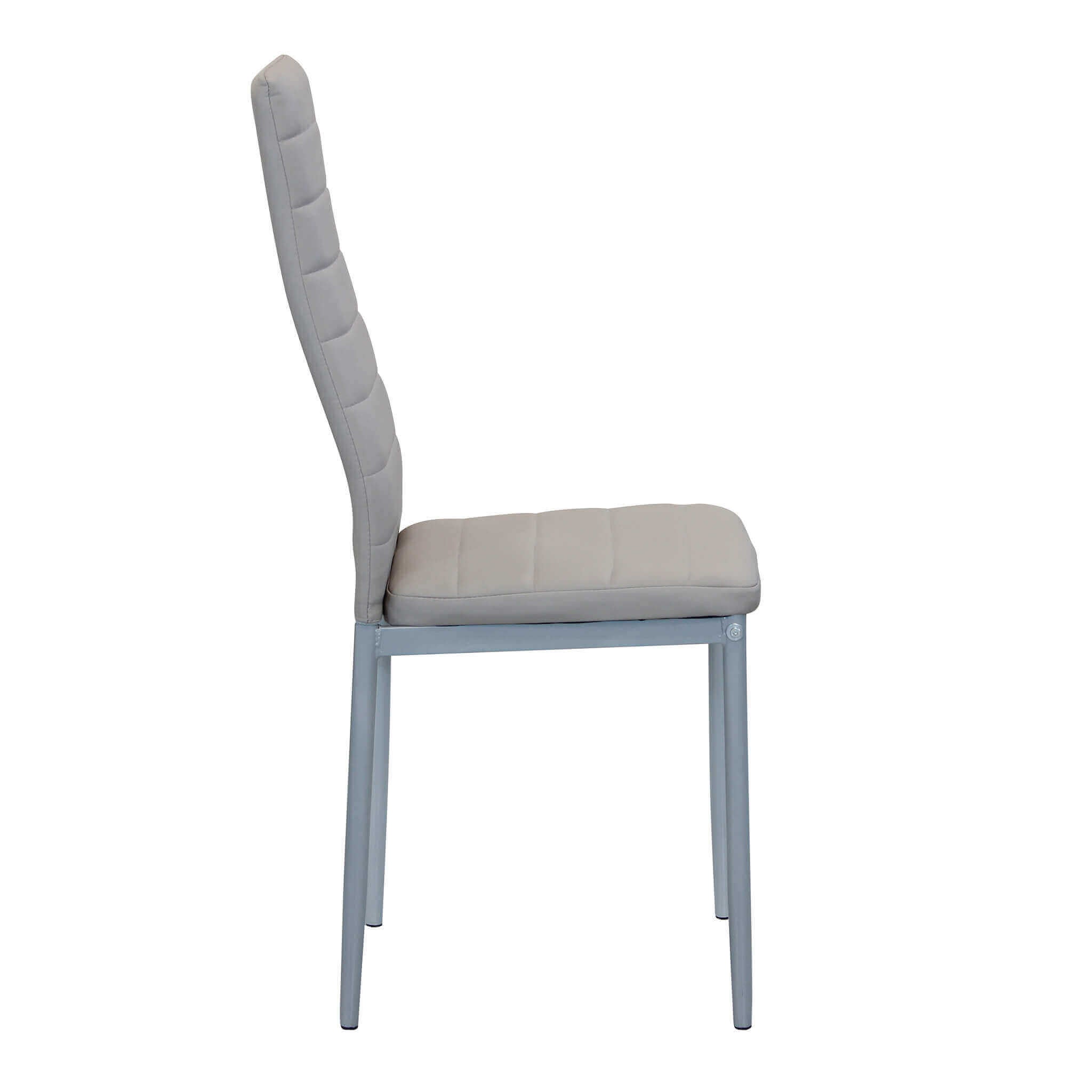 Sedia da interno in acciaio con schienale e seduta in ecopelle Vivian