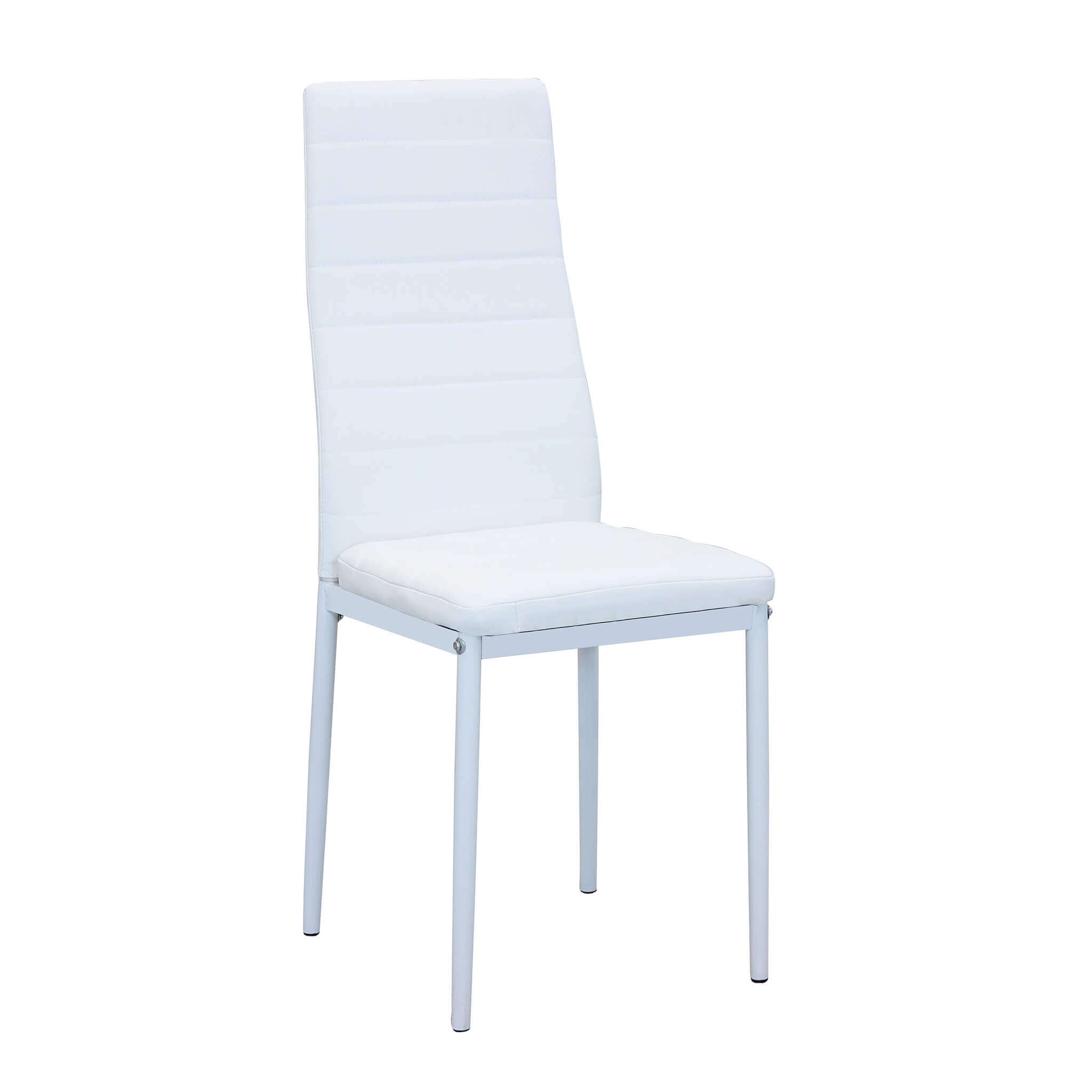 Sedia da interno in acciaio con schienale e seduta in ecopelle Vivian