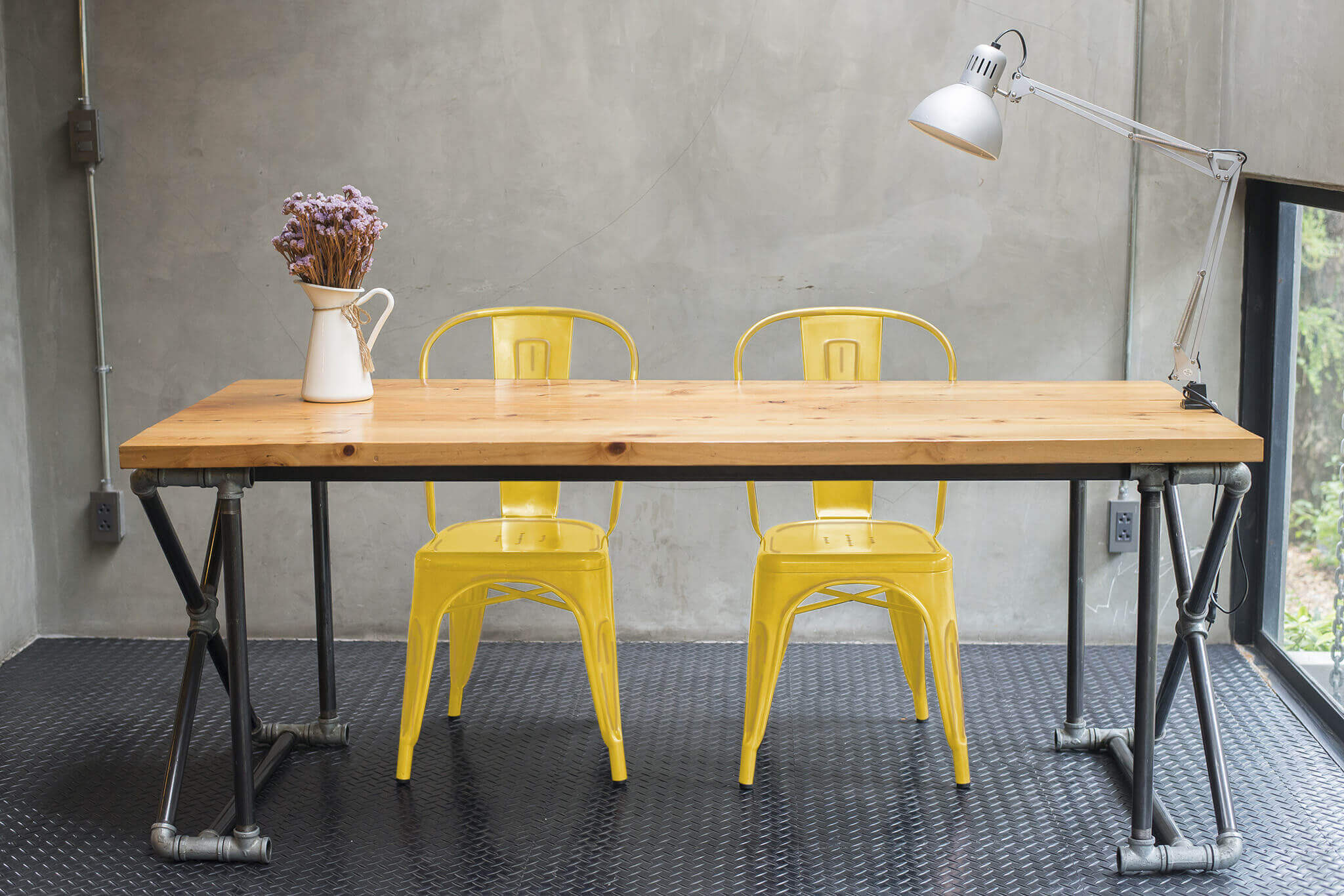 Sedia impilabile in acciaio stile industriale moderno Industrial Style R