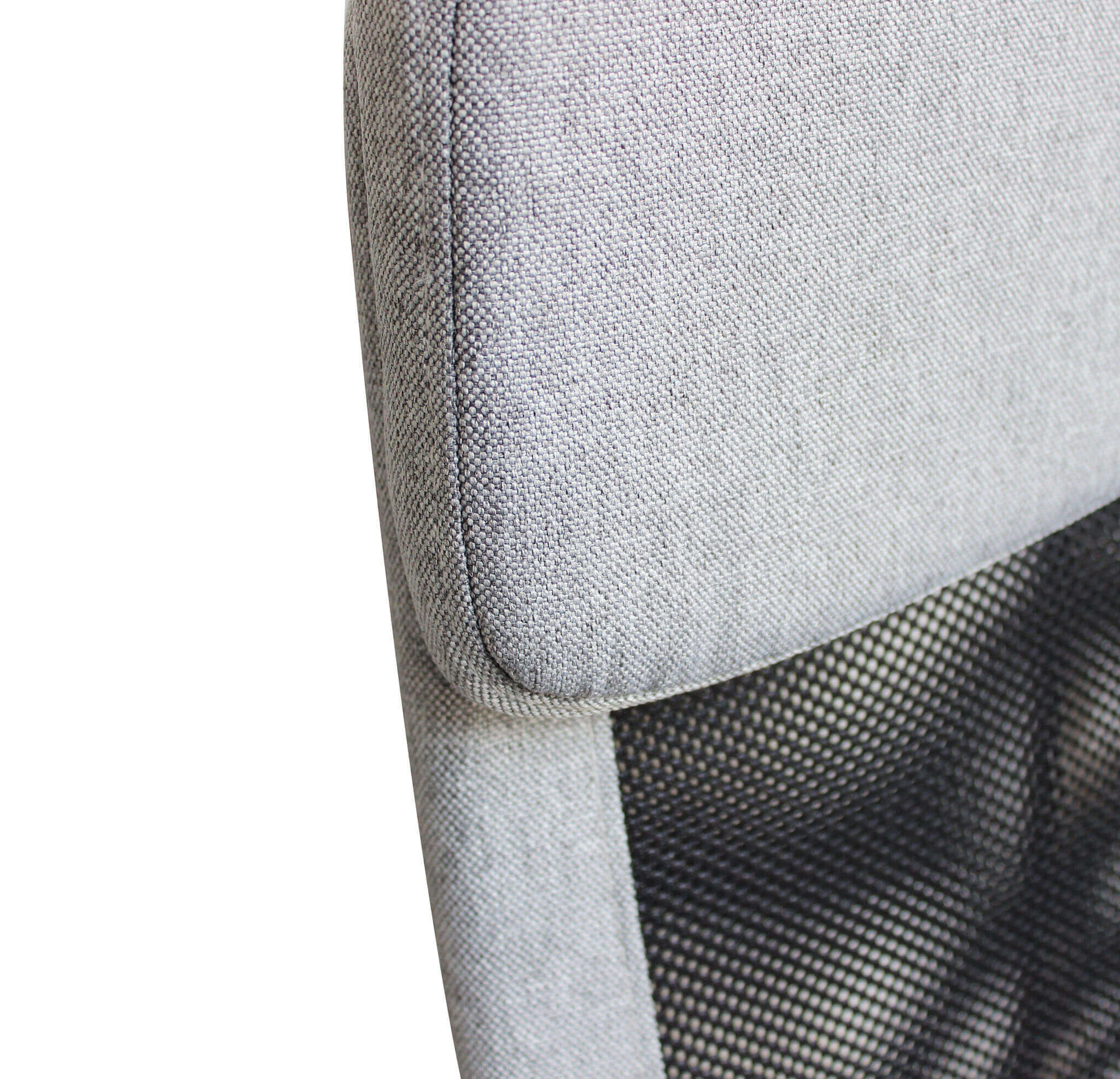 Poltrona sedia grigia da ufficio in poliuretano con altezza e braccioli