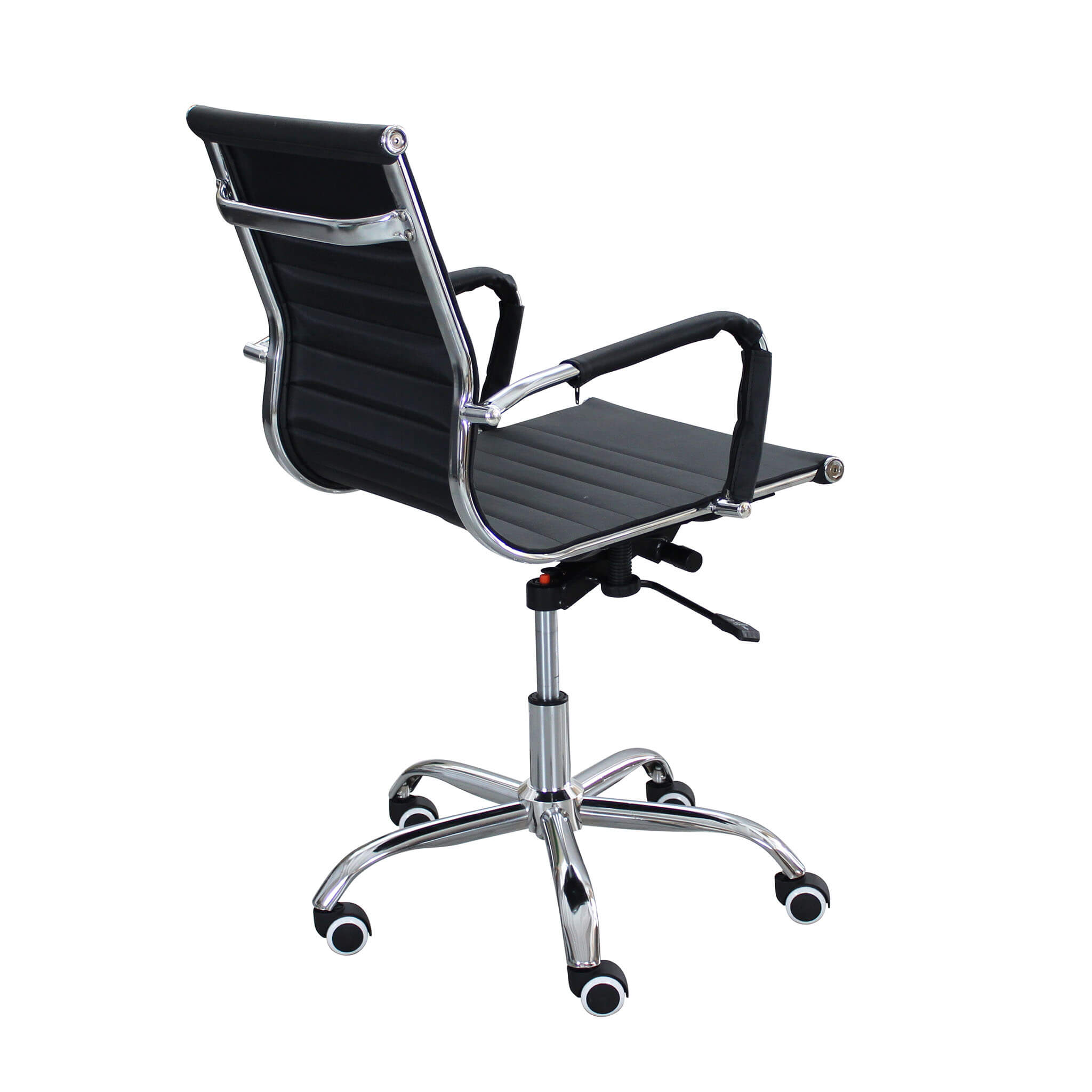 Poltrona sedia da ufficio con altezza regolabile e finiture cromate Mele