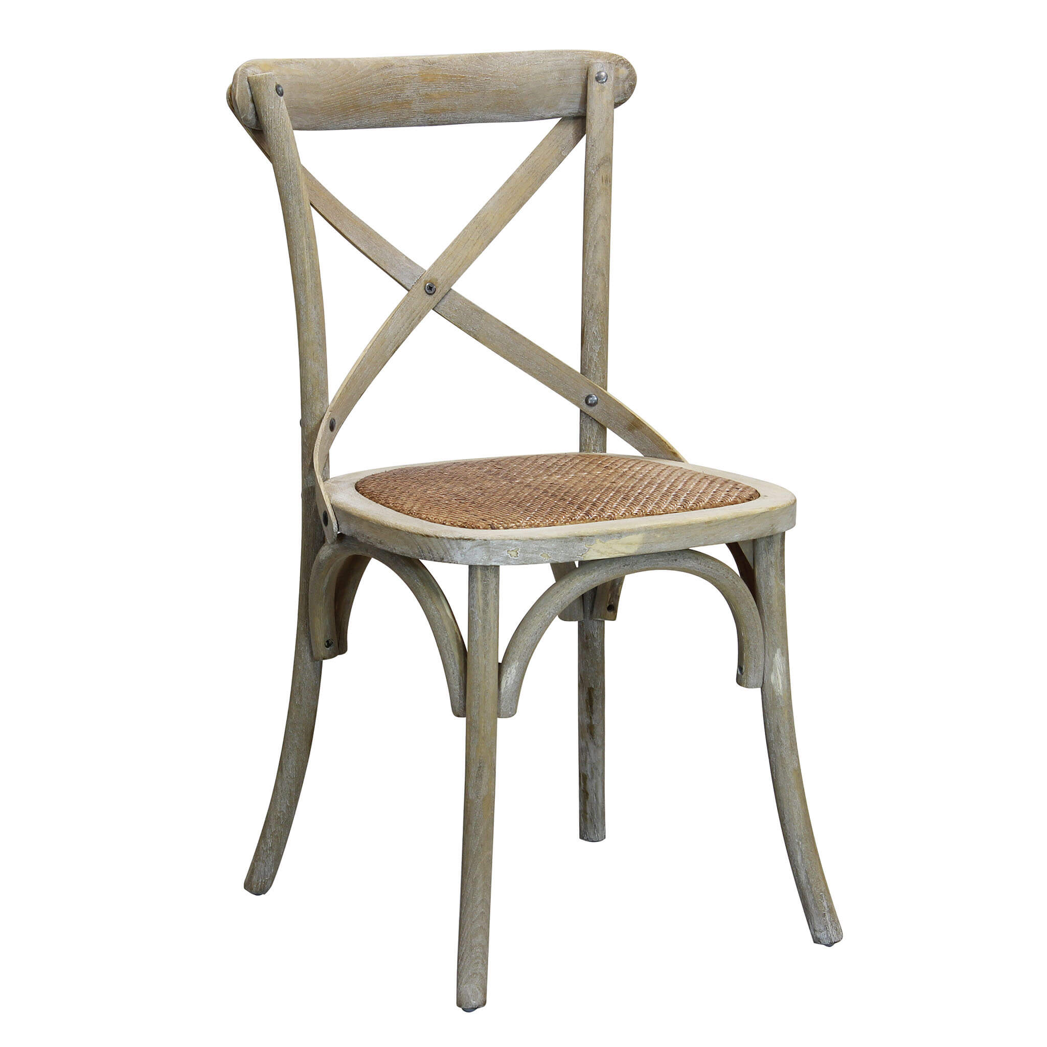 Sedia impilabile da interno ed esterno in legno senza braccioli Crocio