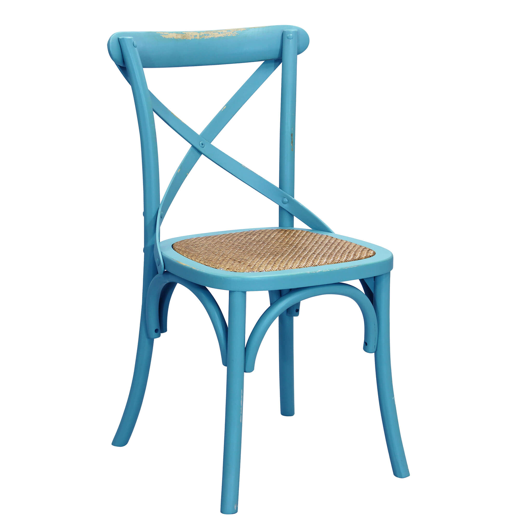 Sedia impilabile da interno ed esterno in legno senza braccioli Crocio