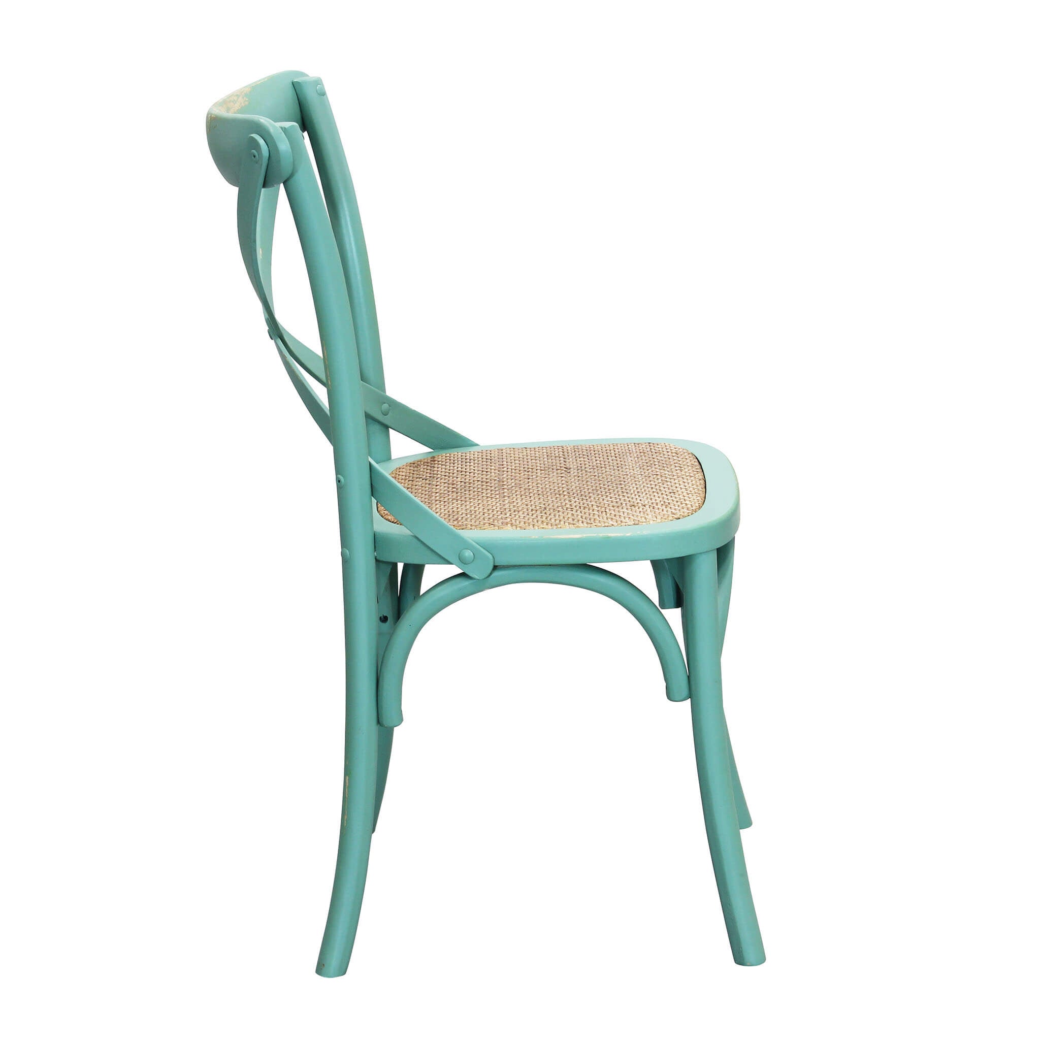 Sedia impilabile da interno ed esterno in legno senza braccioli Crocio