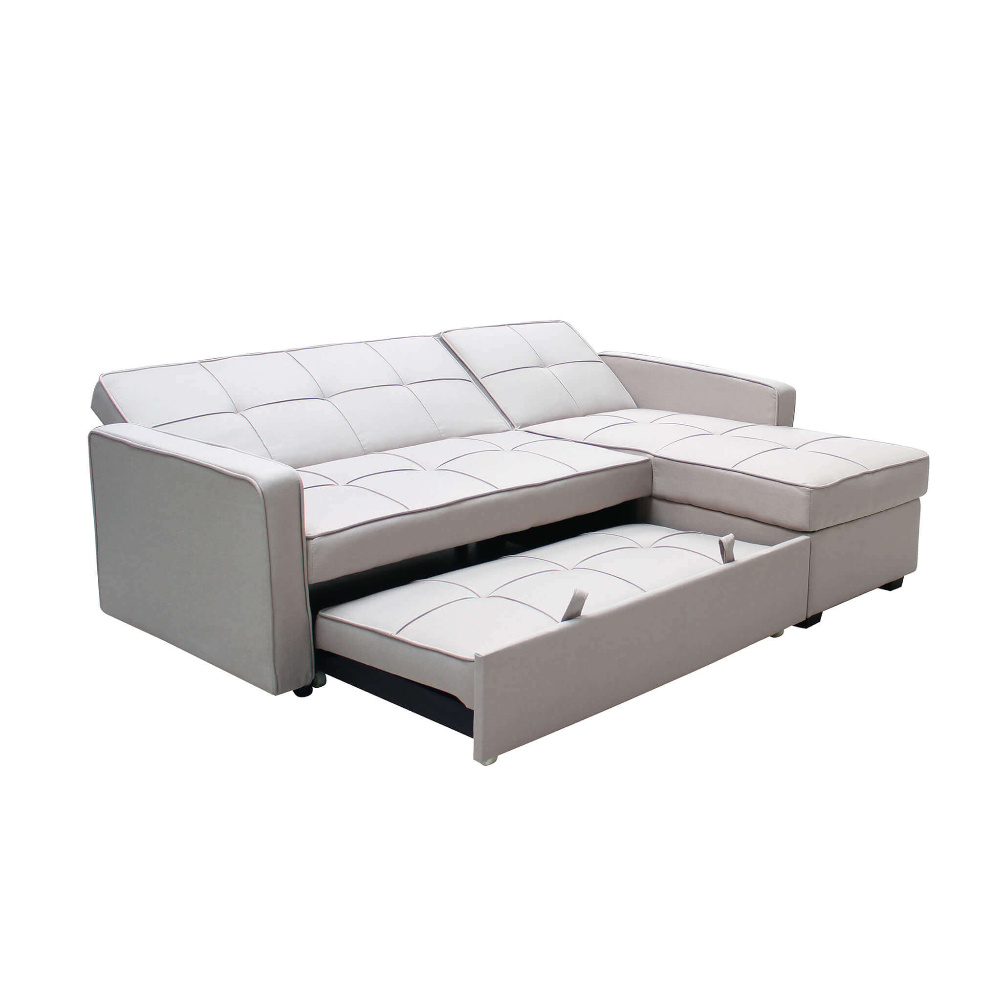 Divano letto da interno in acciaio e tessuto con cuscini inclusi Easy Bed