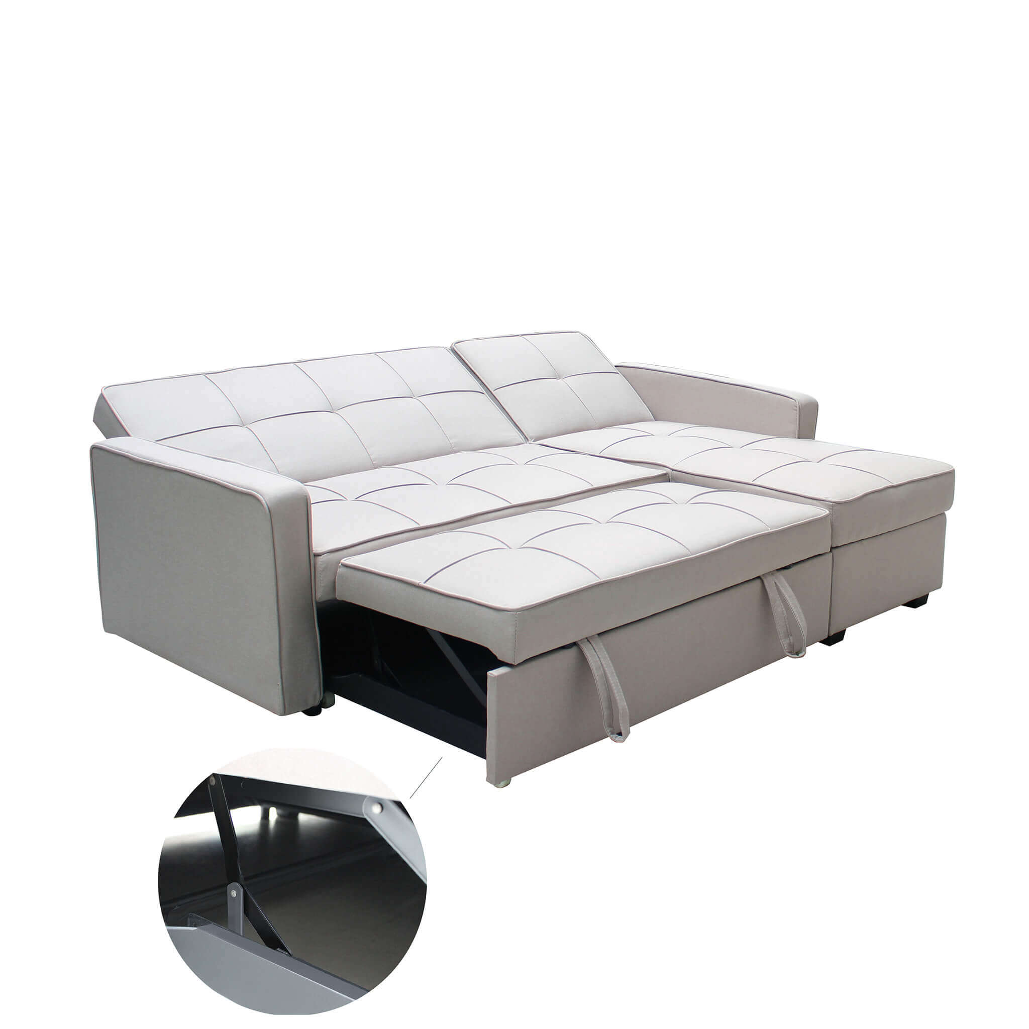 Divano letto da interno in acciaio e tessuto con cuscini inclusi Easy Bed