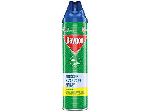 Insetticida spray azione rapida 400 ml per mosche e zanzare Baygon