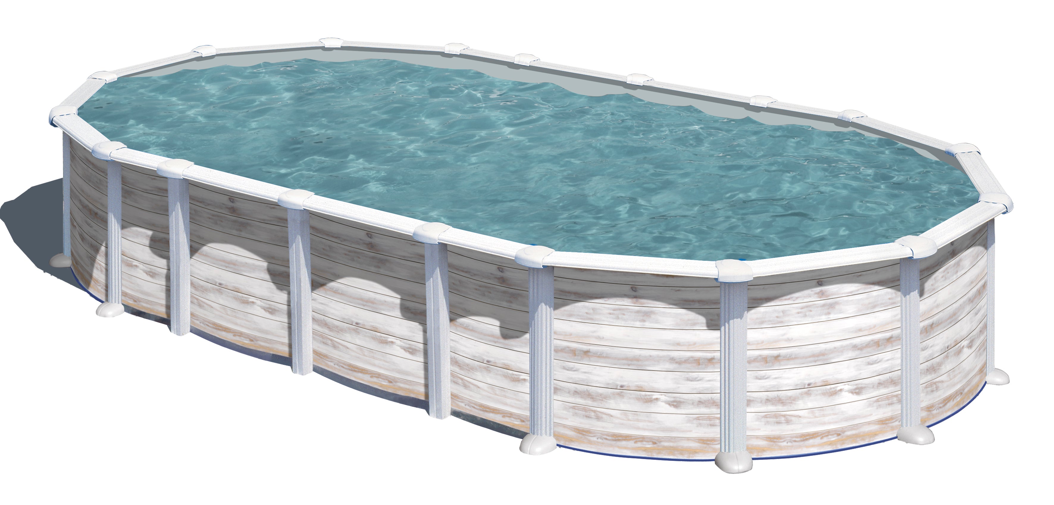 Piscina in acciaio Ovale 730x375x132h con depuratore a sabbia serie Islandia GRE KITPROV738N